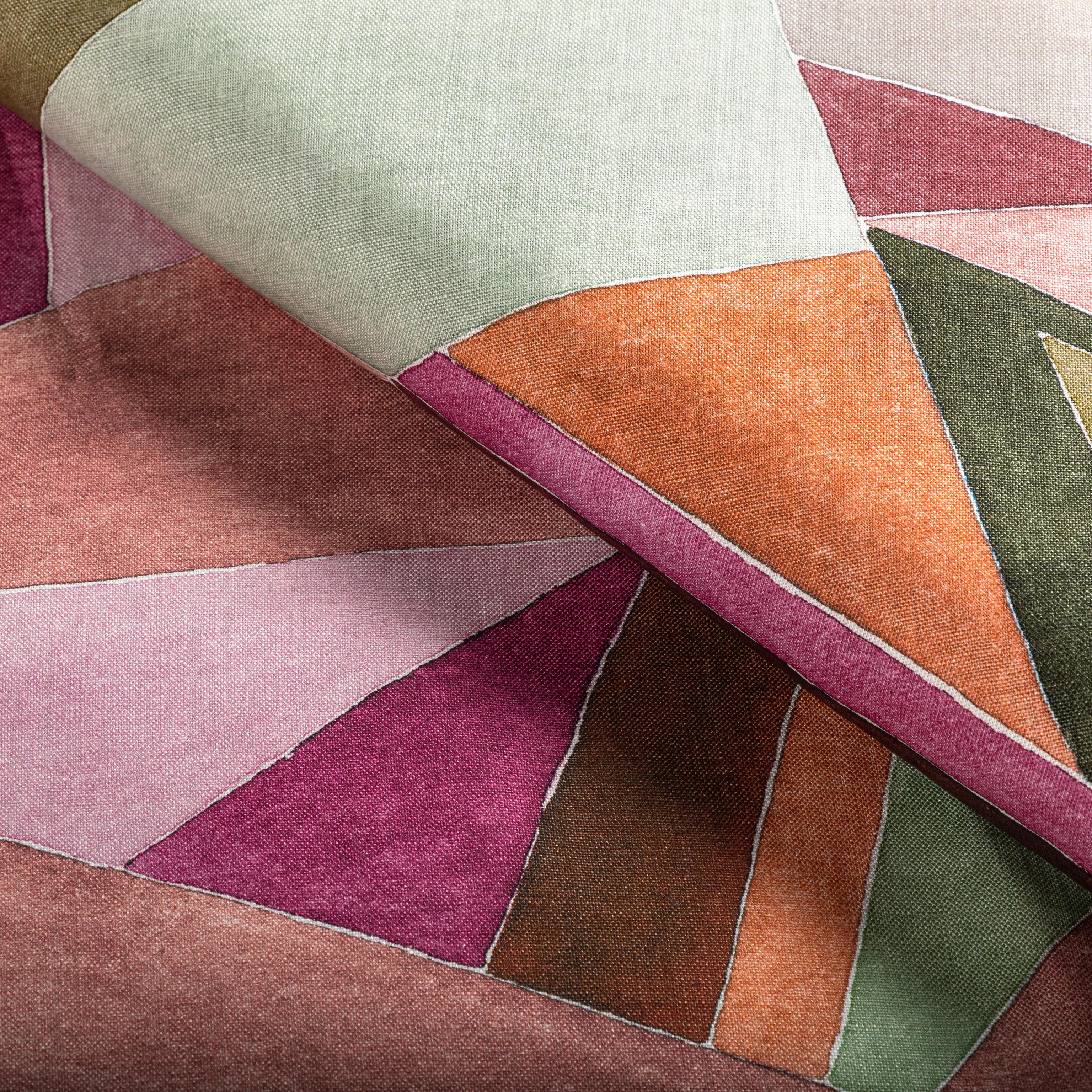 Lee Jofa Roulade Print Rose/Leaf Fabric - Image 4