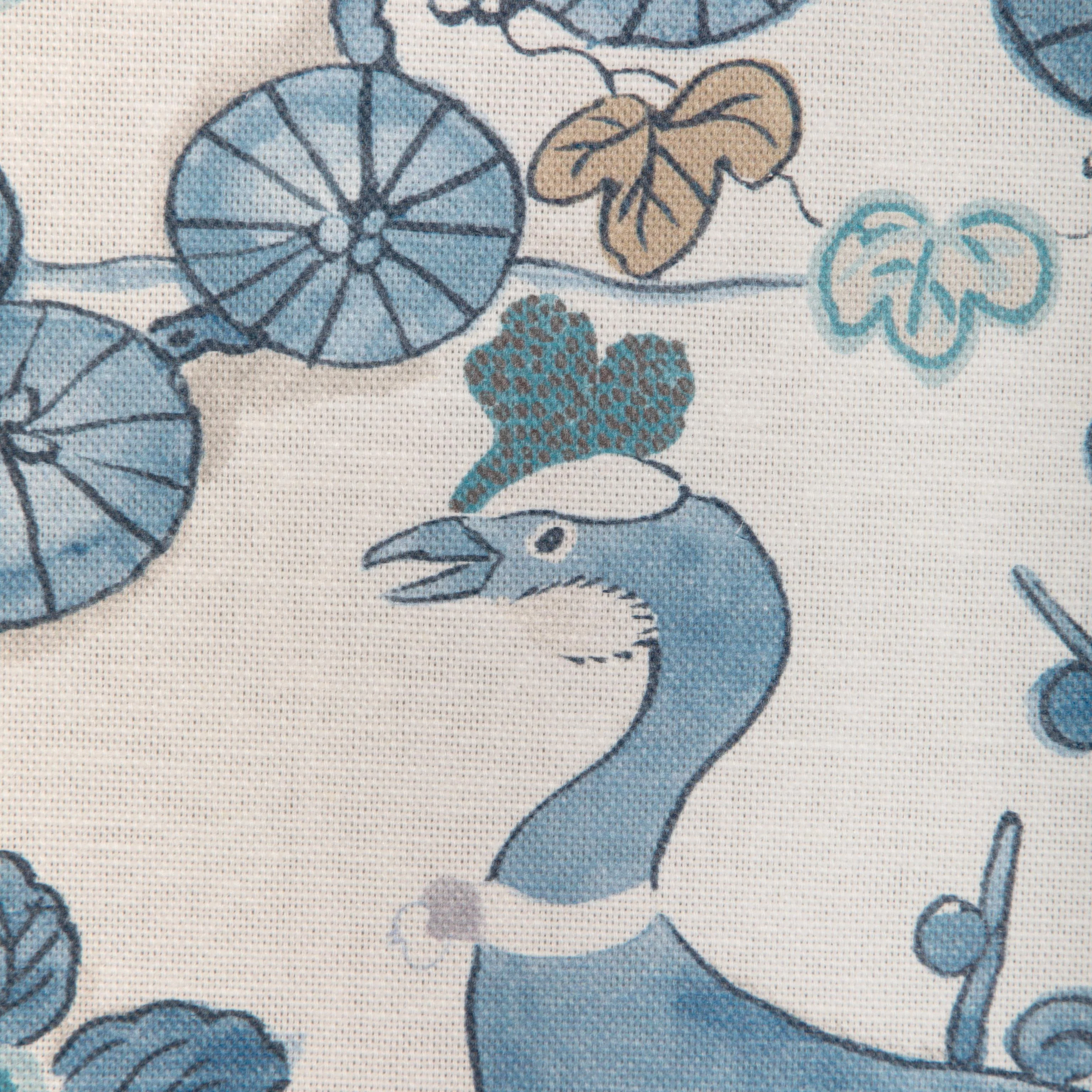 Lee Jofa Sakura Print Blue Fabric - Image 3