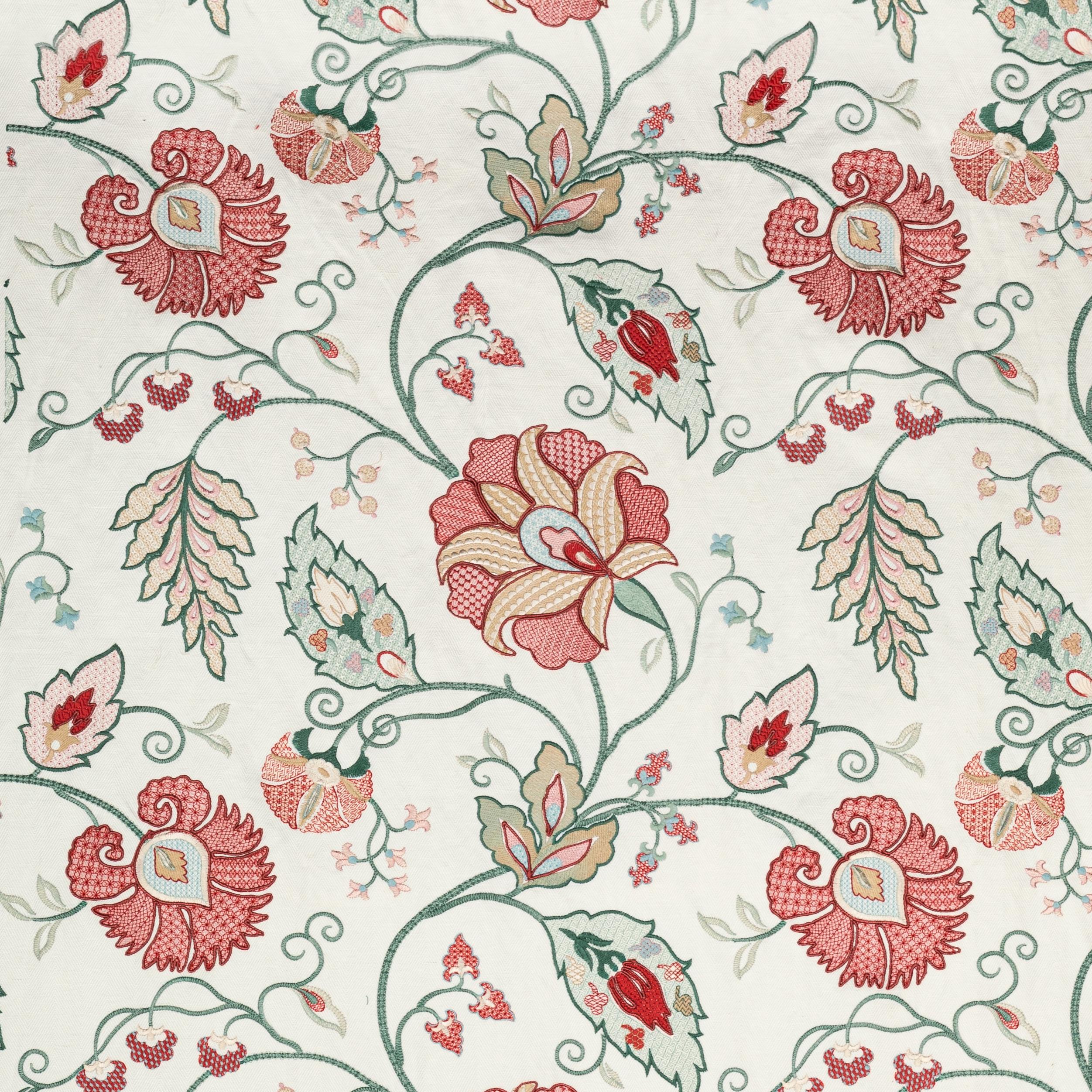 Lee Jofa Shiraz Emb Rose/Jade Fabric - Image 2