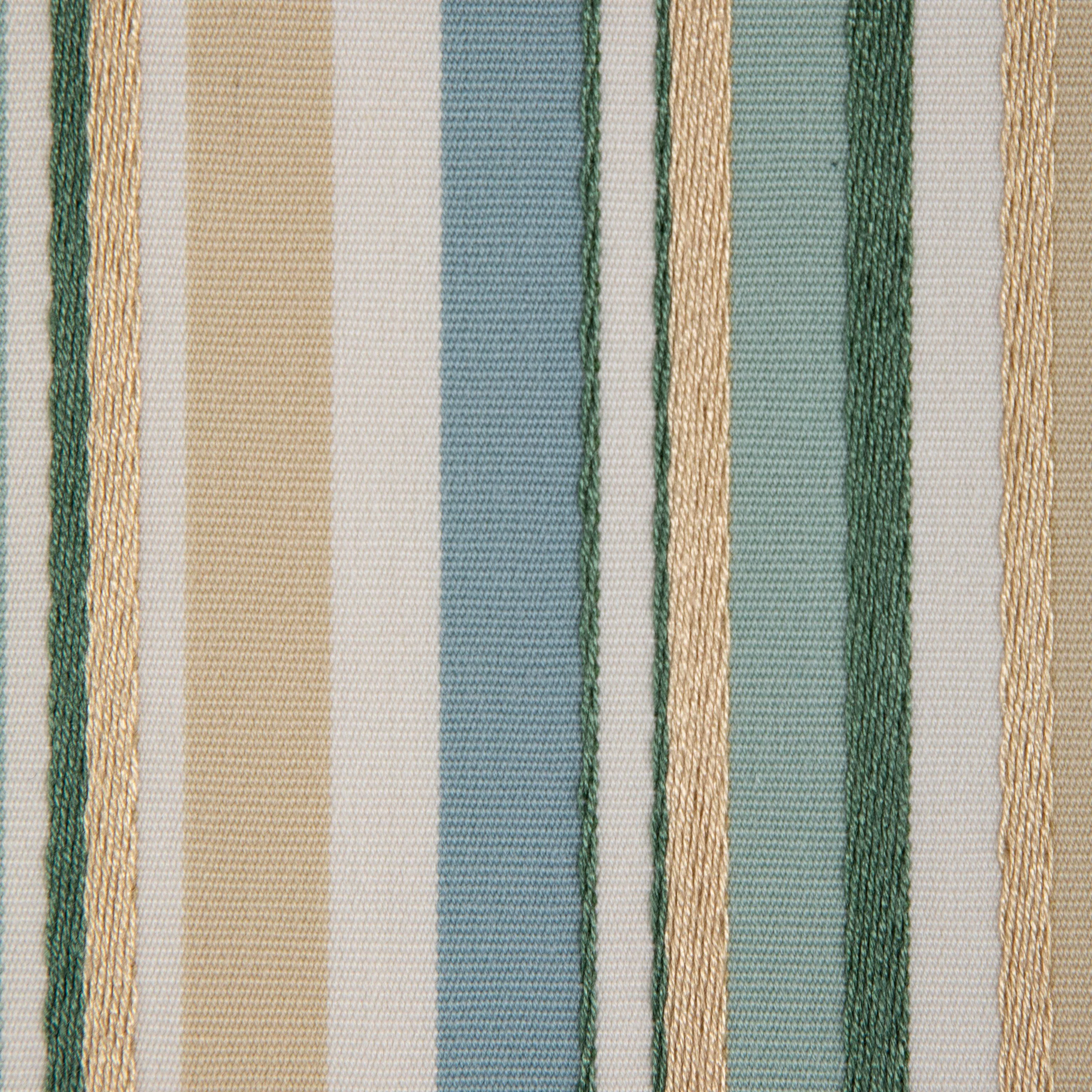 Lee Jofa Siders Stripe Aqua/Sand Drapery Fabric - Image 3
