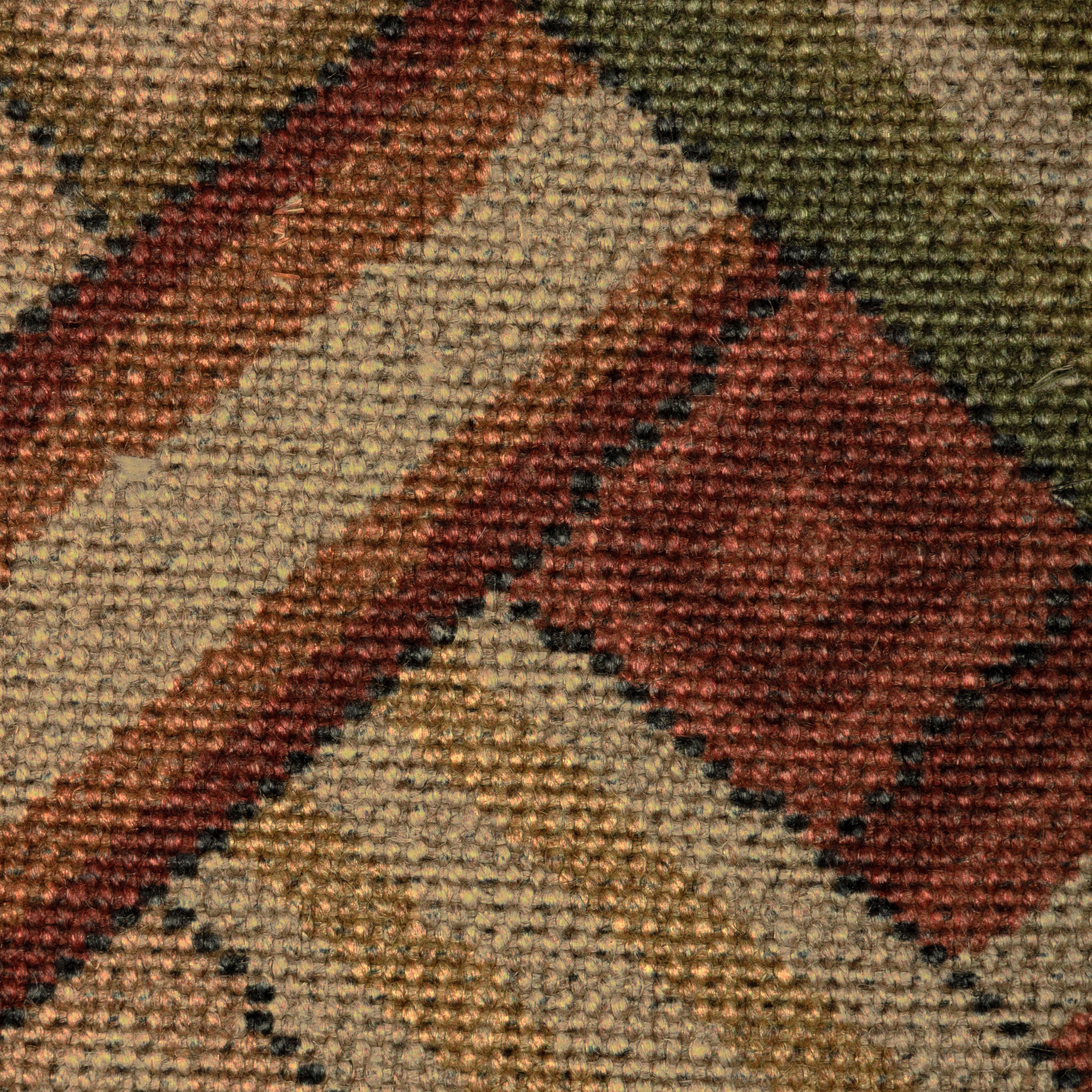 Lee Jofa Strapwork Print Brick/Gold Fabric - Image 3