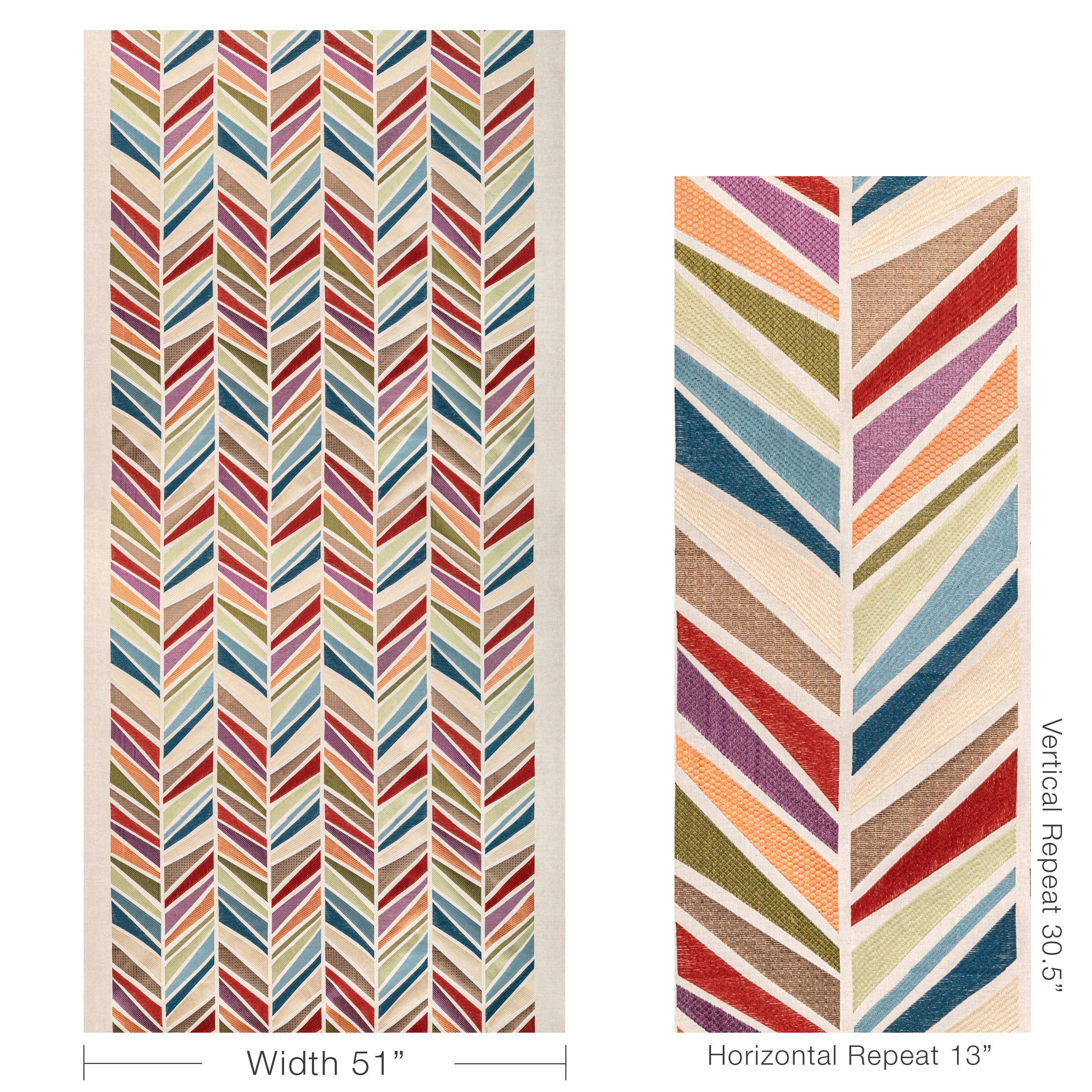 Lee Jofa Tala Embroidery Multi Drapery Fabric - Image 5