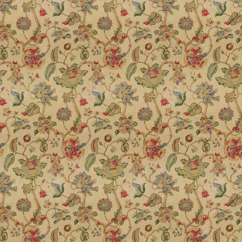 Lee Jofa Tidewater Block Ruby/Blue Fabric - Image 2