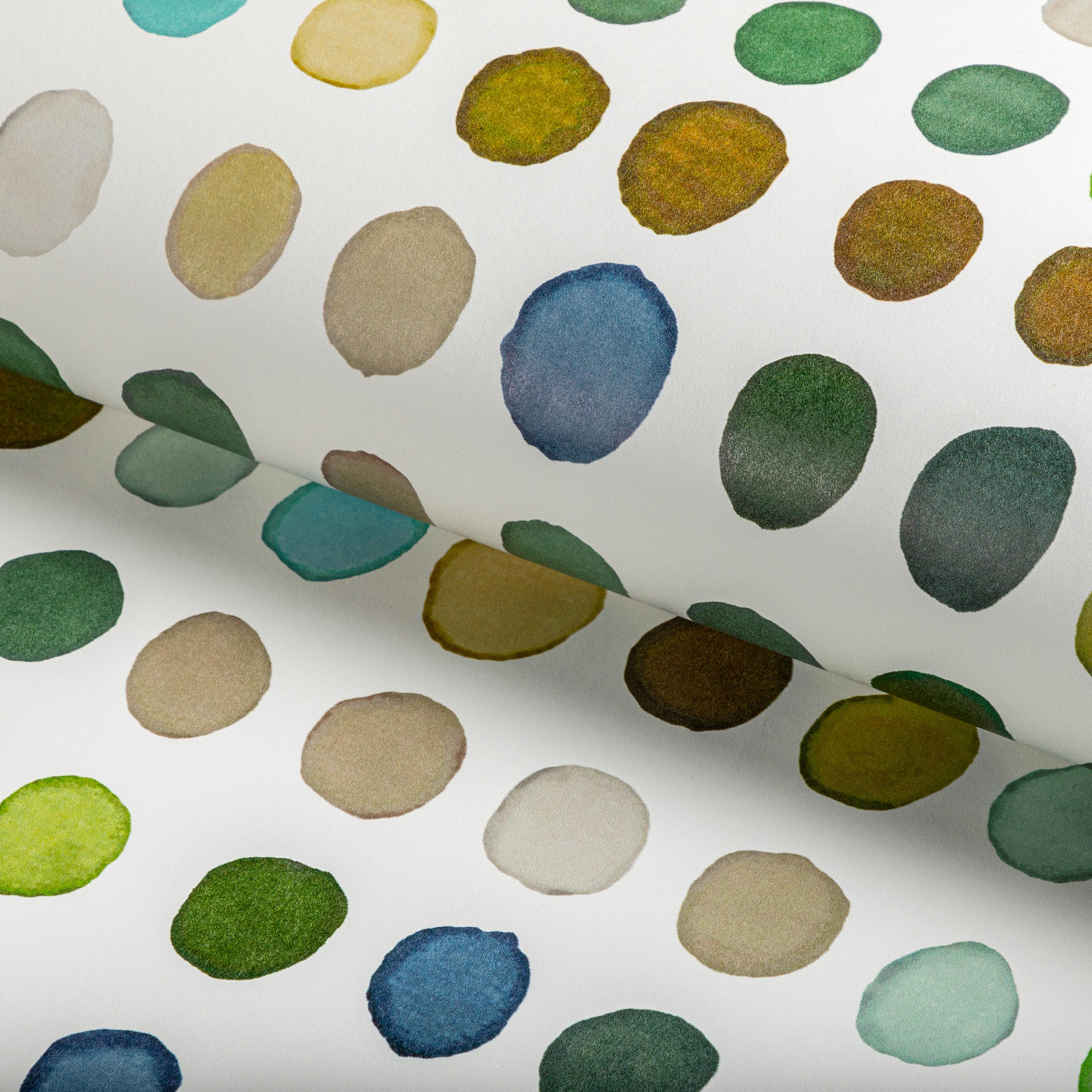 Lee Jofa Twister Paper Kiwi/Slate Wallpaper - Image 4