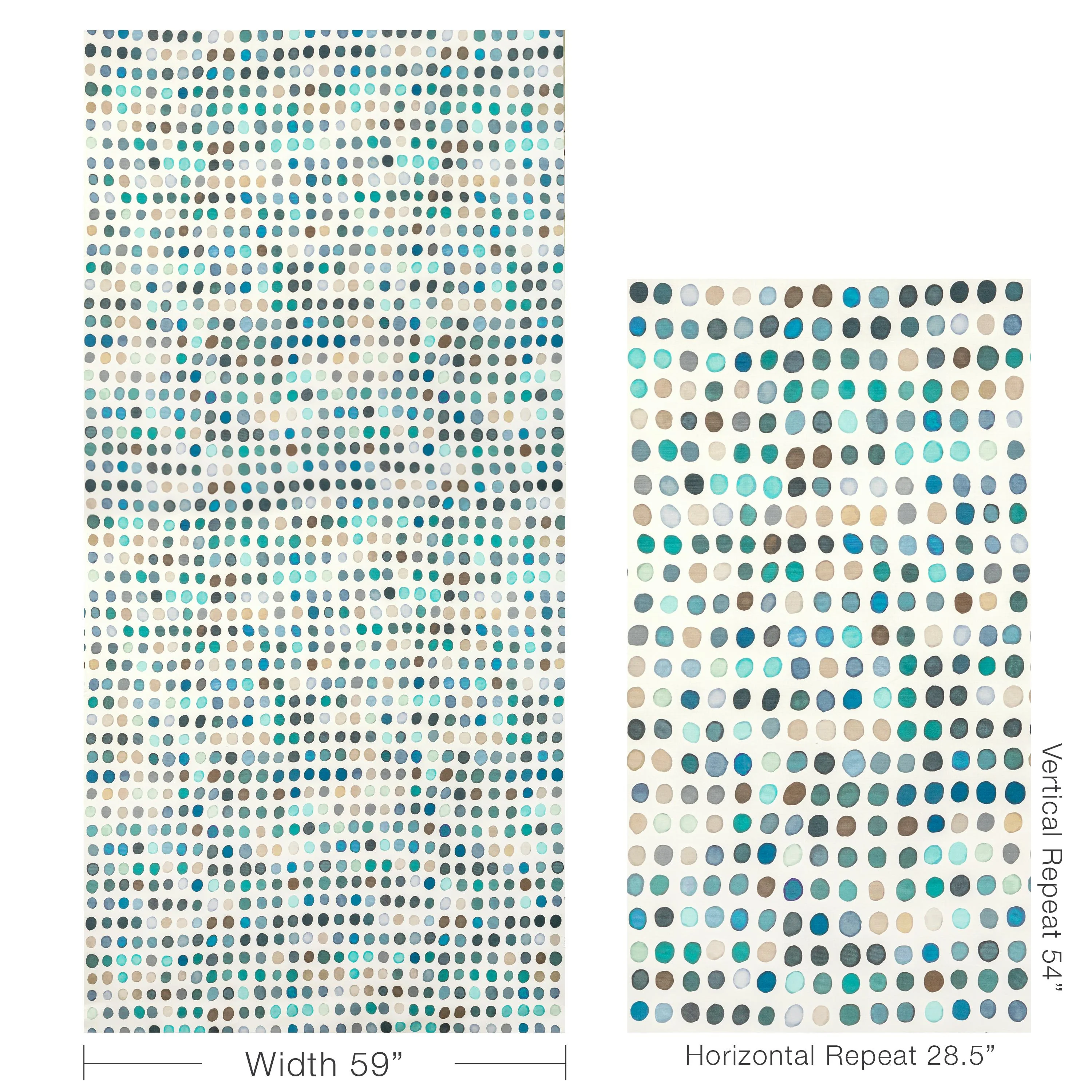 Lee Jofa Twister Print Denim/Aqua Fabric - Image 5