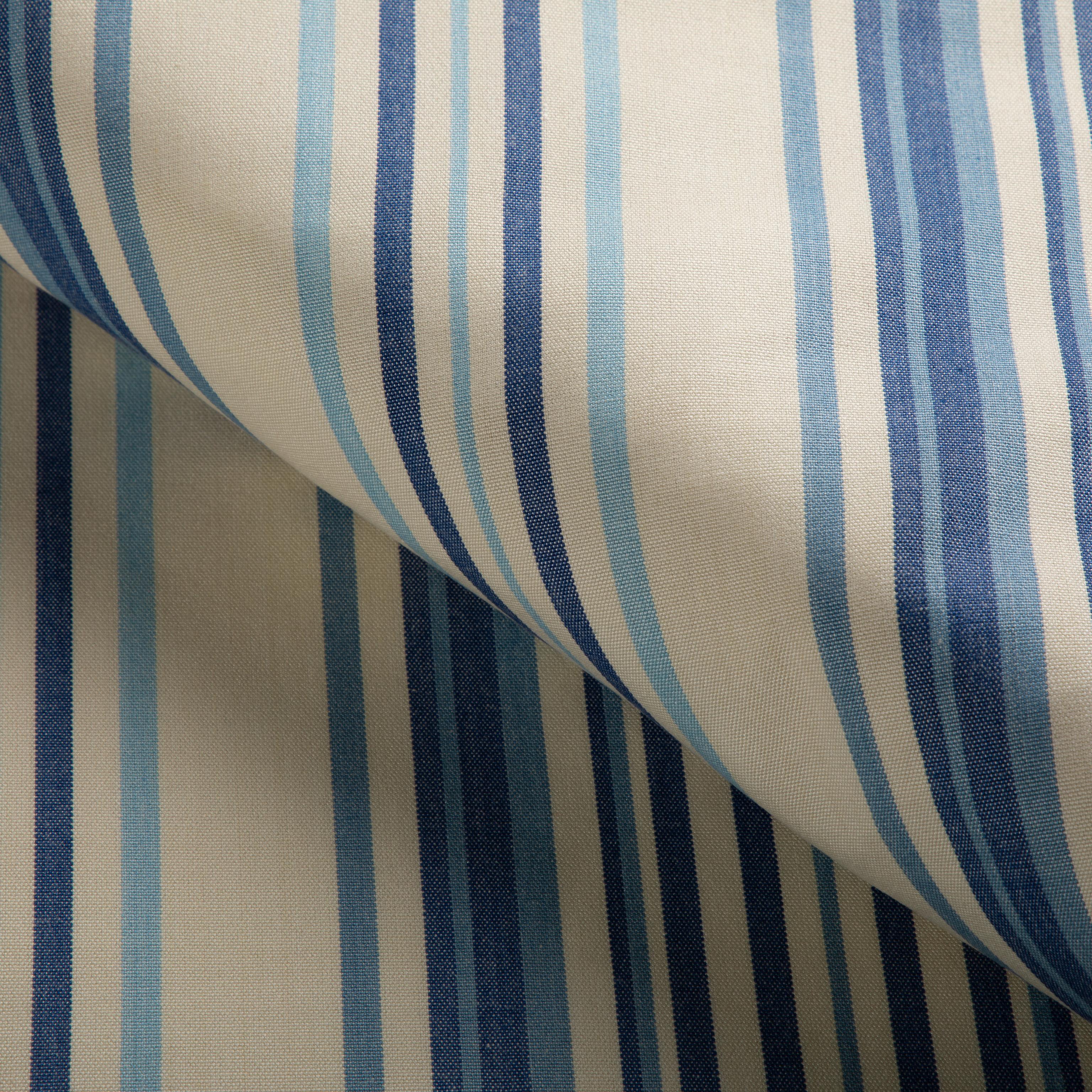 Lee Jofa Upland Stripe Sky Upholstery Fabric - Image 4