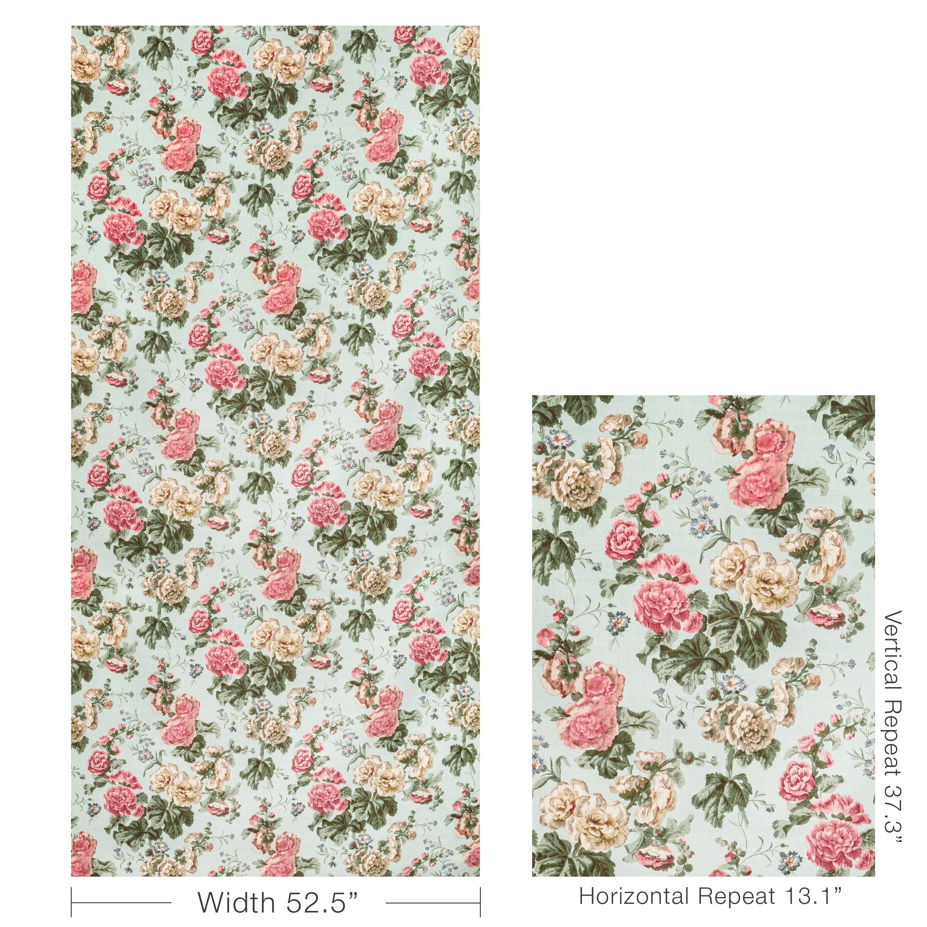 Lee Jofa Upton Linen Sky/Pink Fabric - Image 5