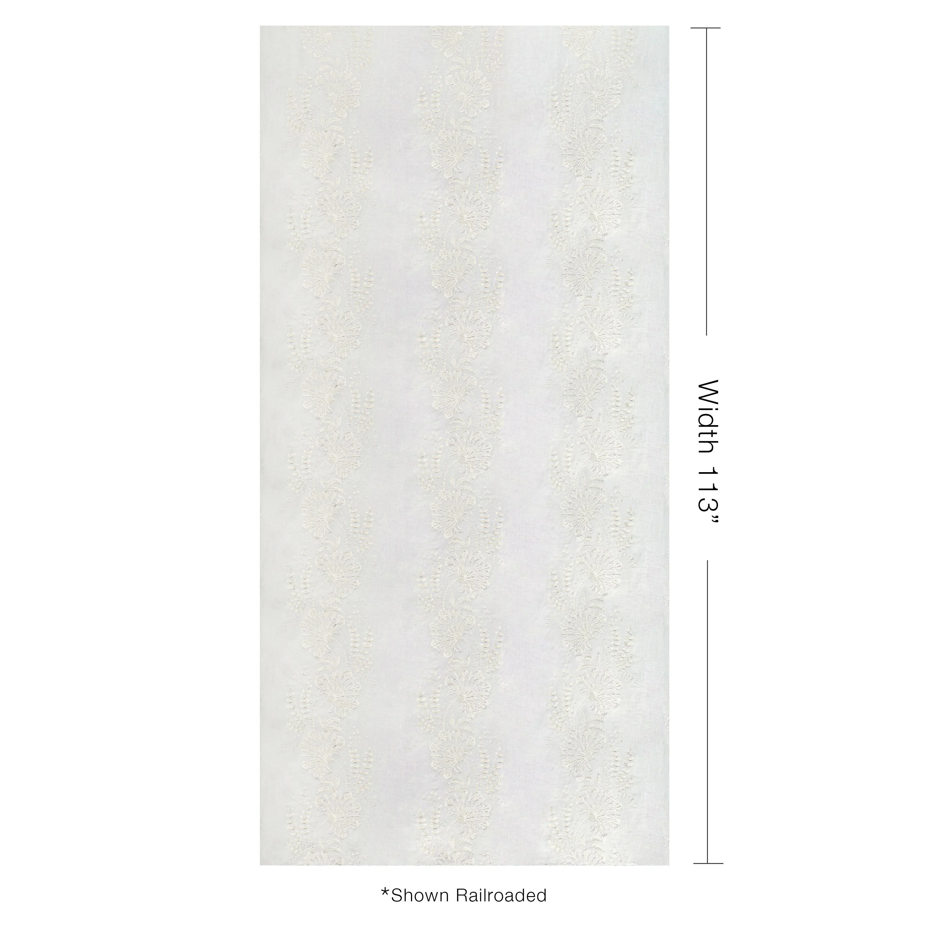 Lee Jofa Valencia Sheer Ivory Drapery Fabric - Image 5