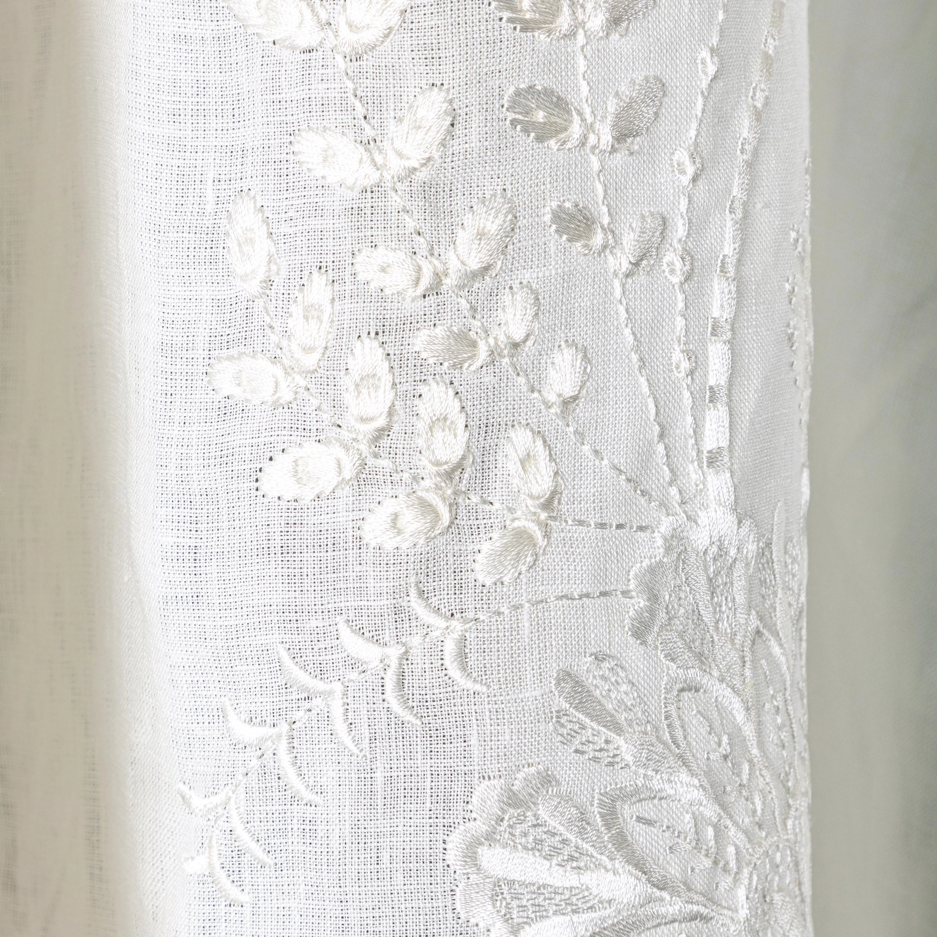 Lee Jofa Valencia Sheer Ivory Drapery Fabric - Image 6