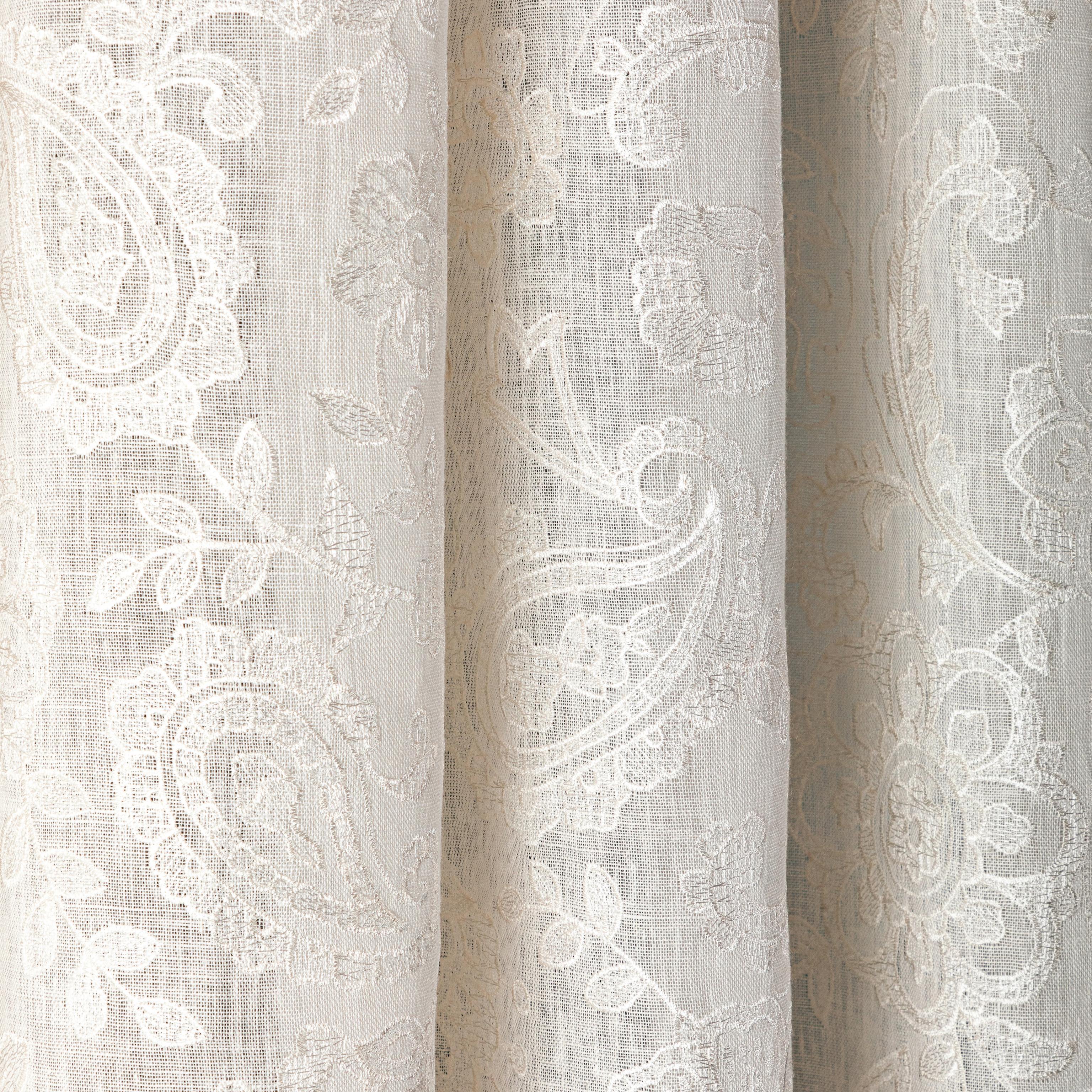 Lee Jofa Varley Sheer Ivory Drapery Fabric - Image 4