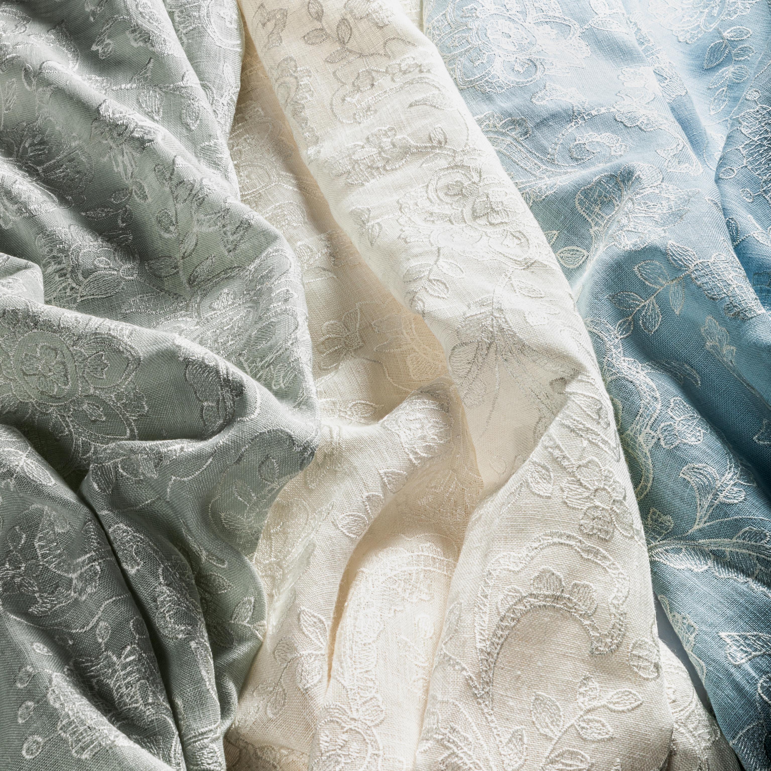 Lee Jofa Varley Sheer Ivory Drapery Fabric - Image 6