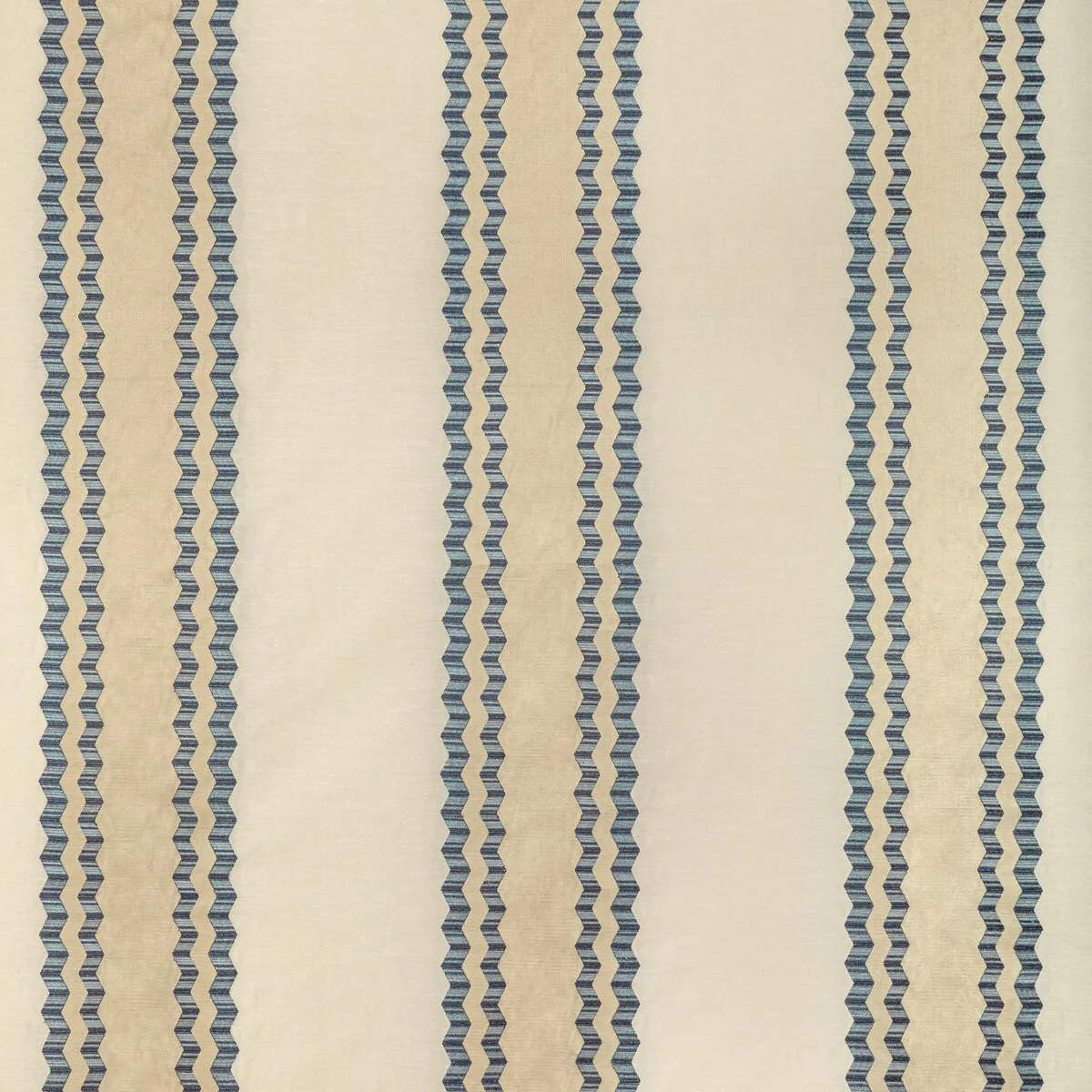 Lee Jofa Waldon Stripe Blue Drapery Fabric - Image 5