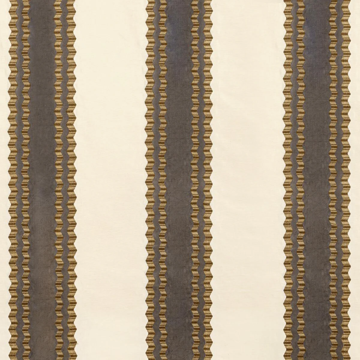 Lee Jofa Waldon Stripe Brown Drapery Fabric - Image 6