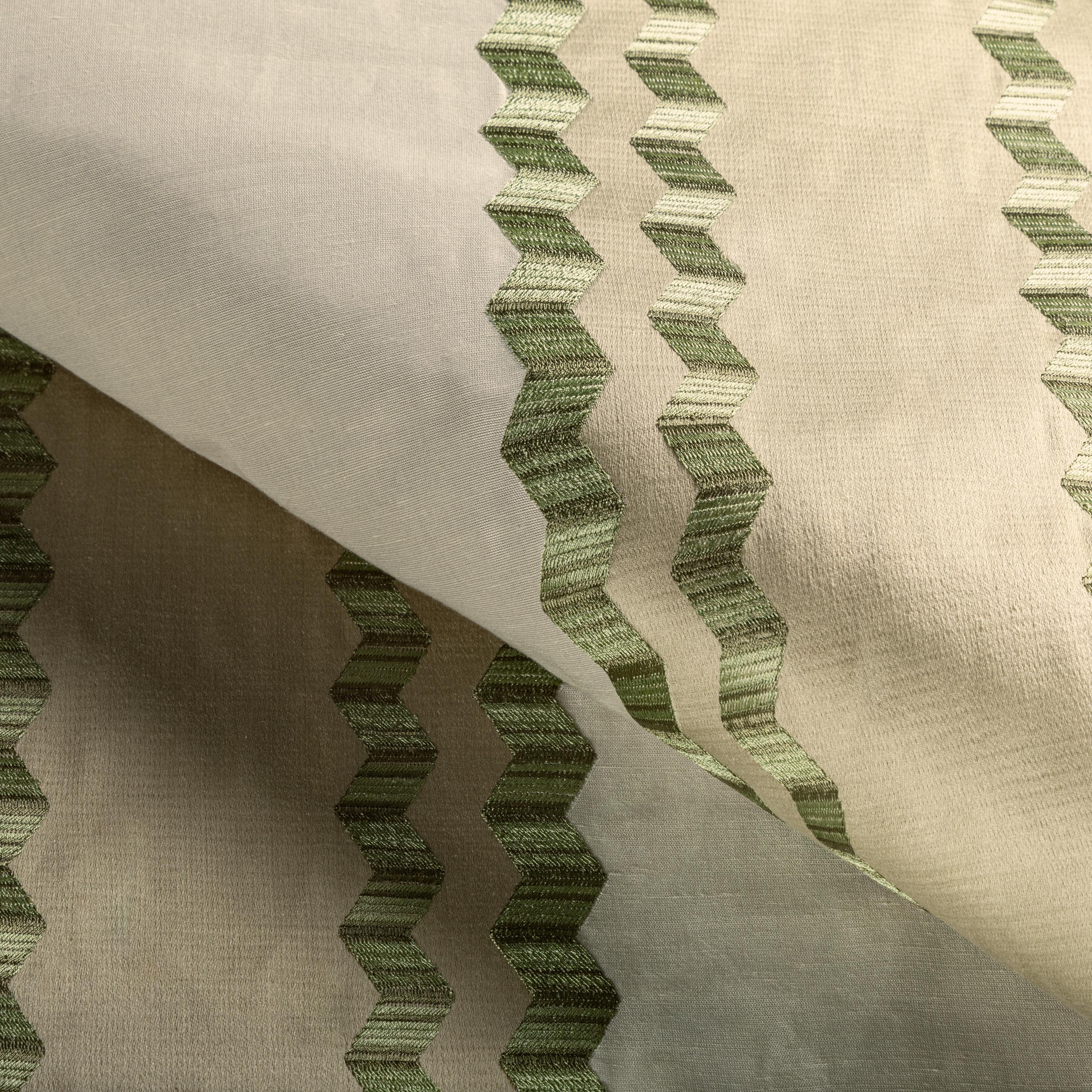 Lee Jofa Waldon Stripe Celery Drapery Fabric - Image 4