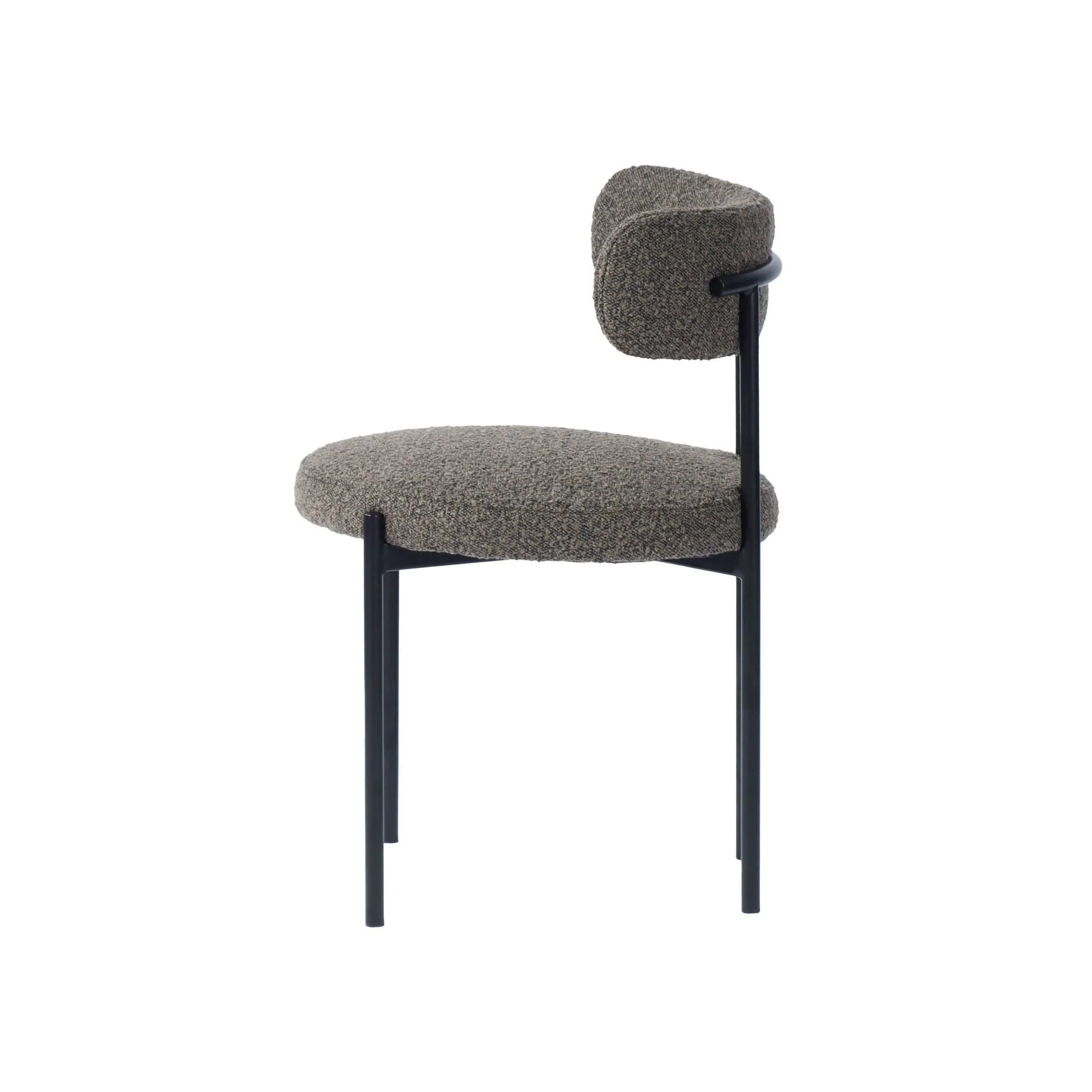 Lh Home Cleo Dining Chair - Brown Boucle - Image 6