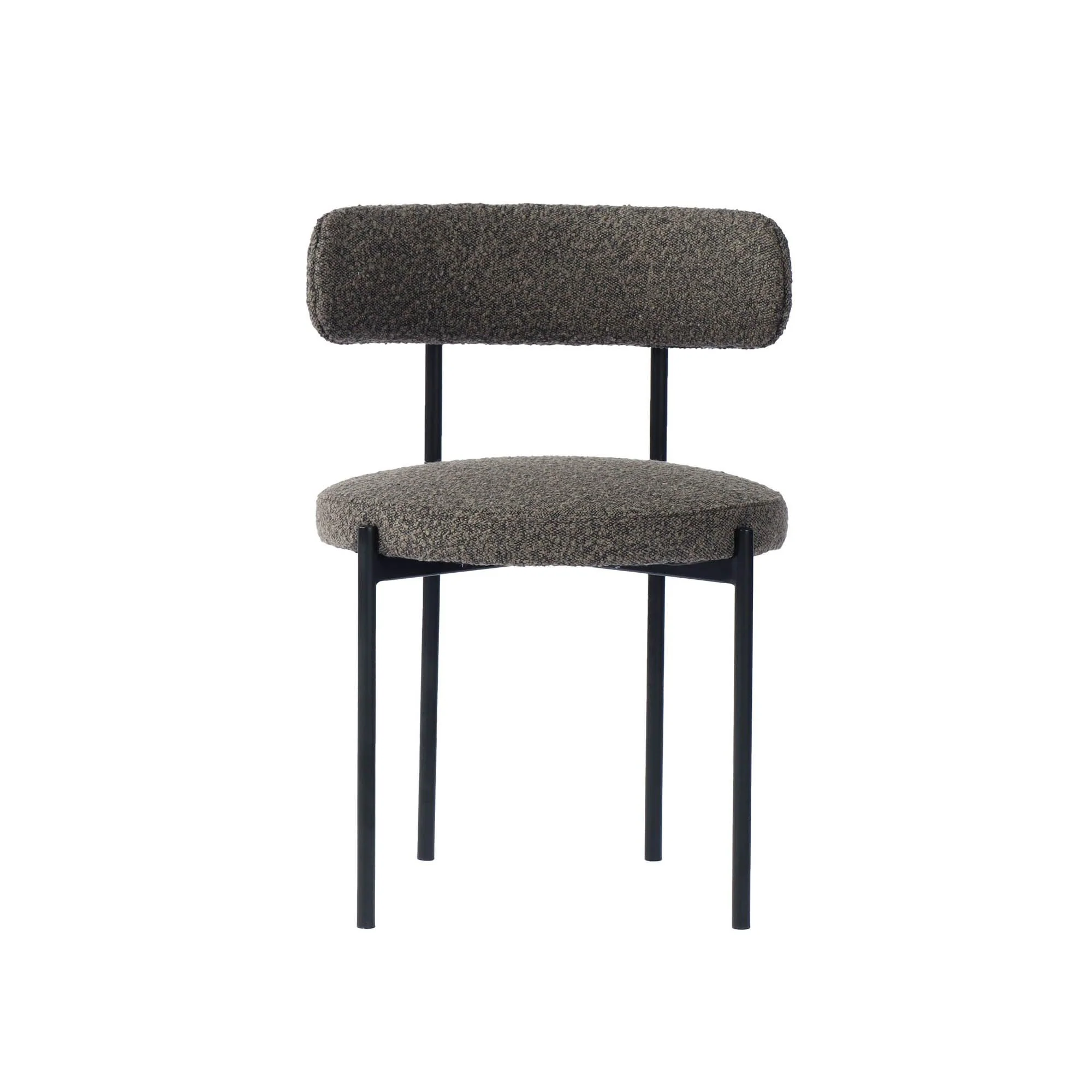 Lh Home Cleo Dining Chair - Brown Boucle - Image 7