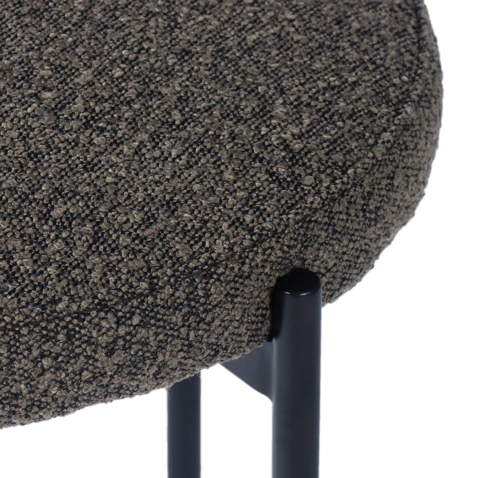 Lh Home Cleo Dining Chair - Brown Boucle - Image 8