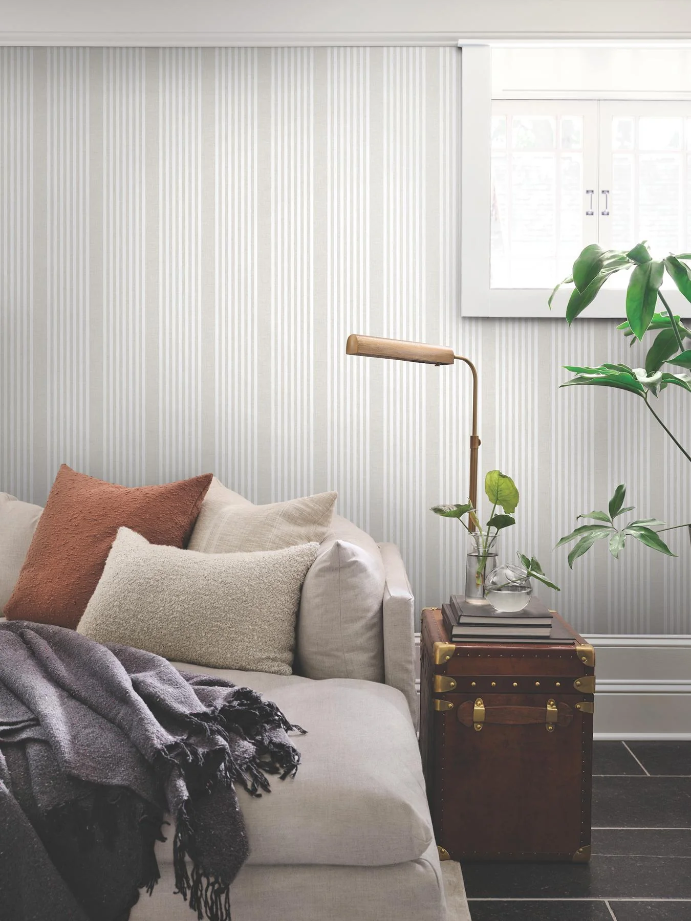 Magnolia Home French Soft Linen Stripe Wallpaper - Image 2
