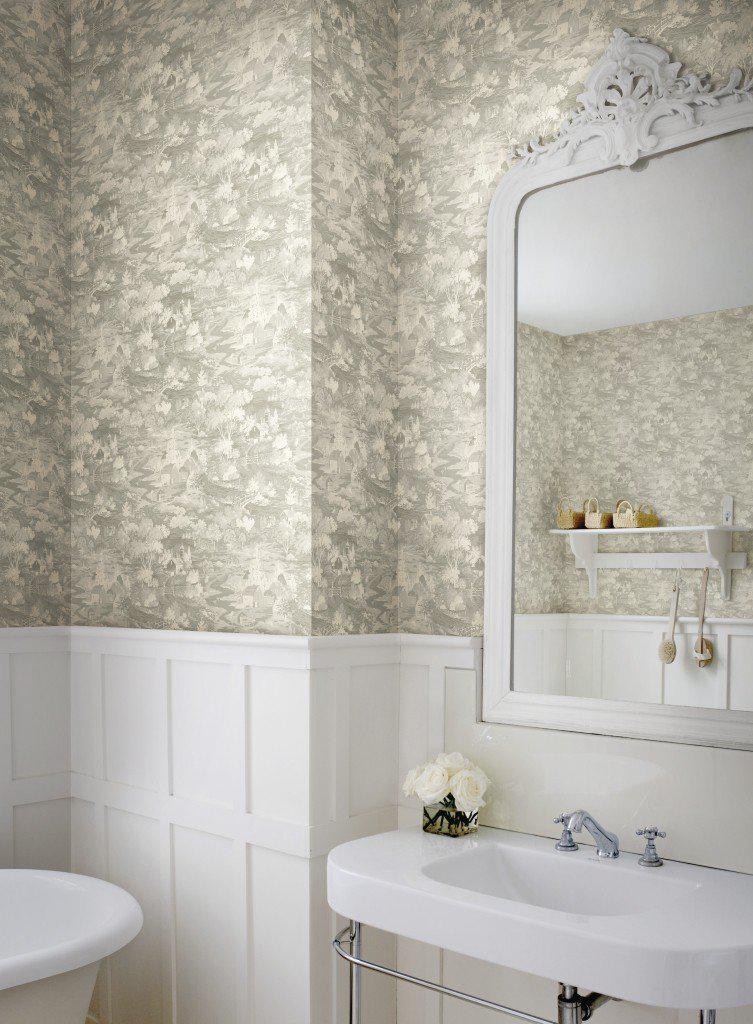 Magnolia Home Homestead Grey & Off White Wallpaper - Image 2
