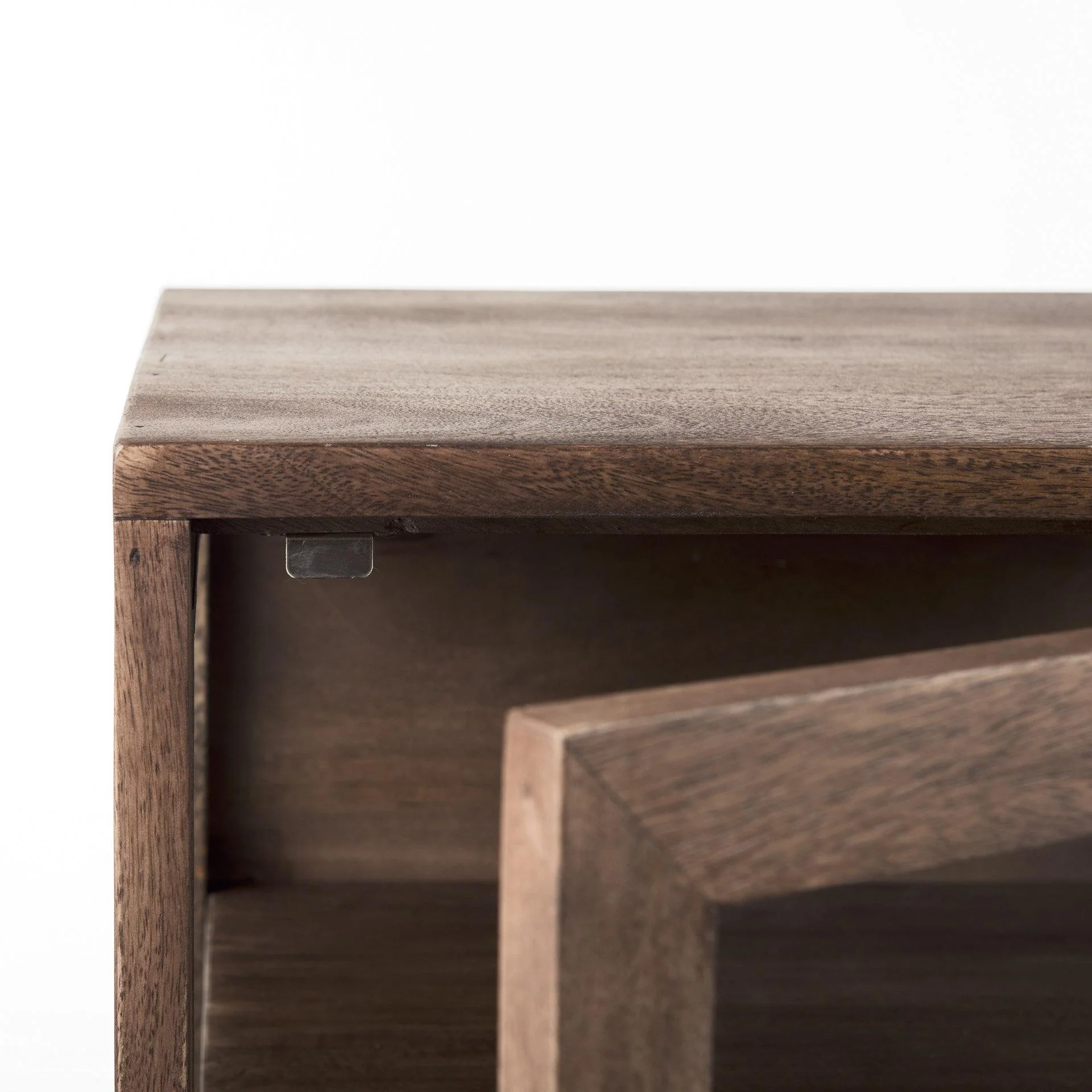 Mercana Arelius 20L X 18W X 26H Medium Brown Wood W/ Black Metal Frame End/Side Table - Image 12