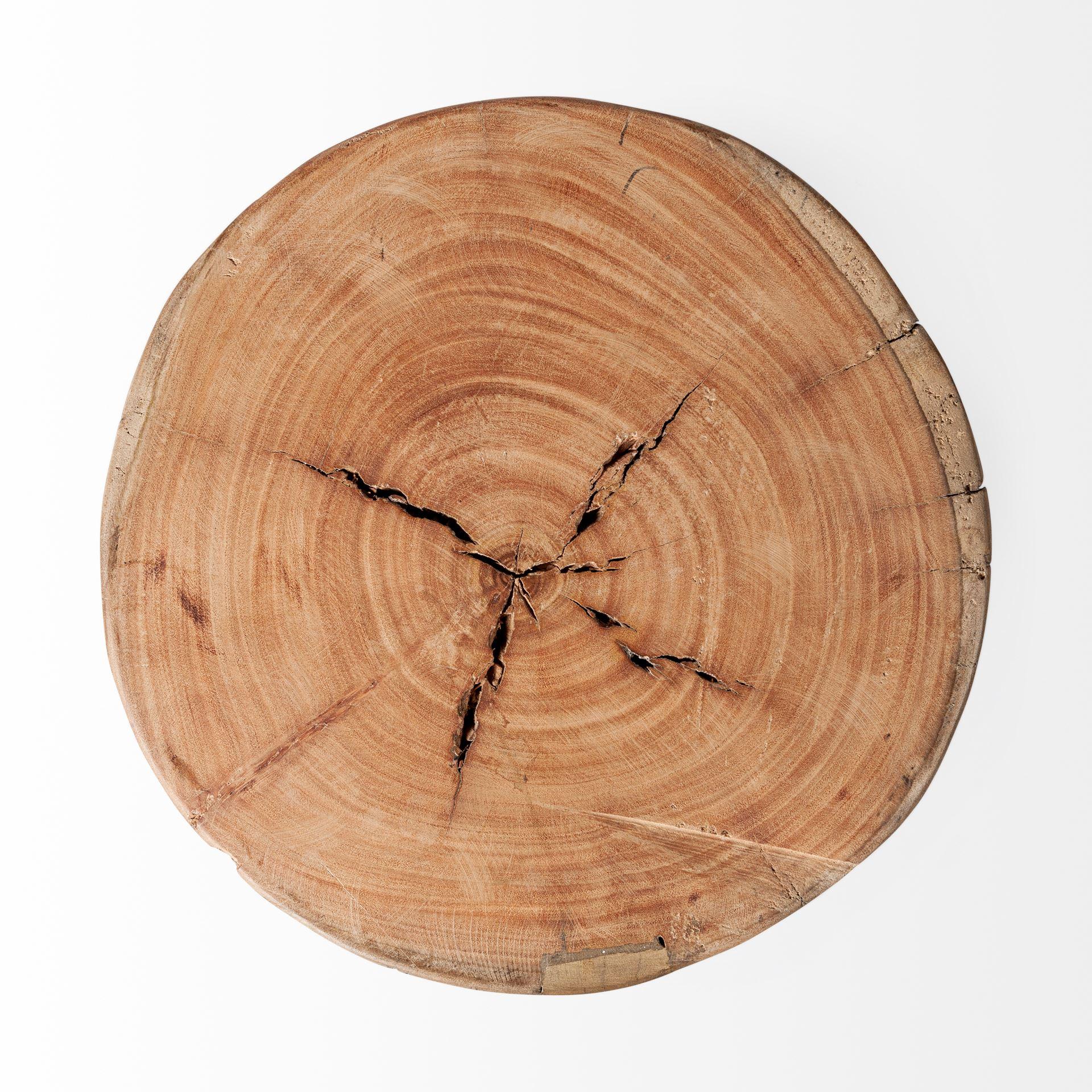 Mercana Asco 15"H Rustic Solid Reclaimed Wood Stool - Image 6