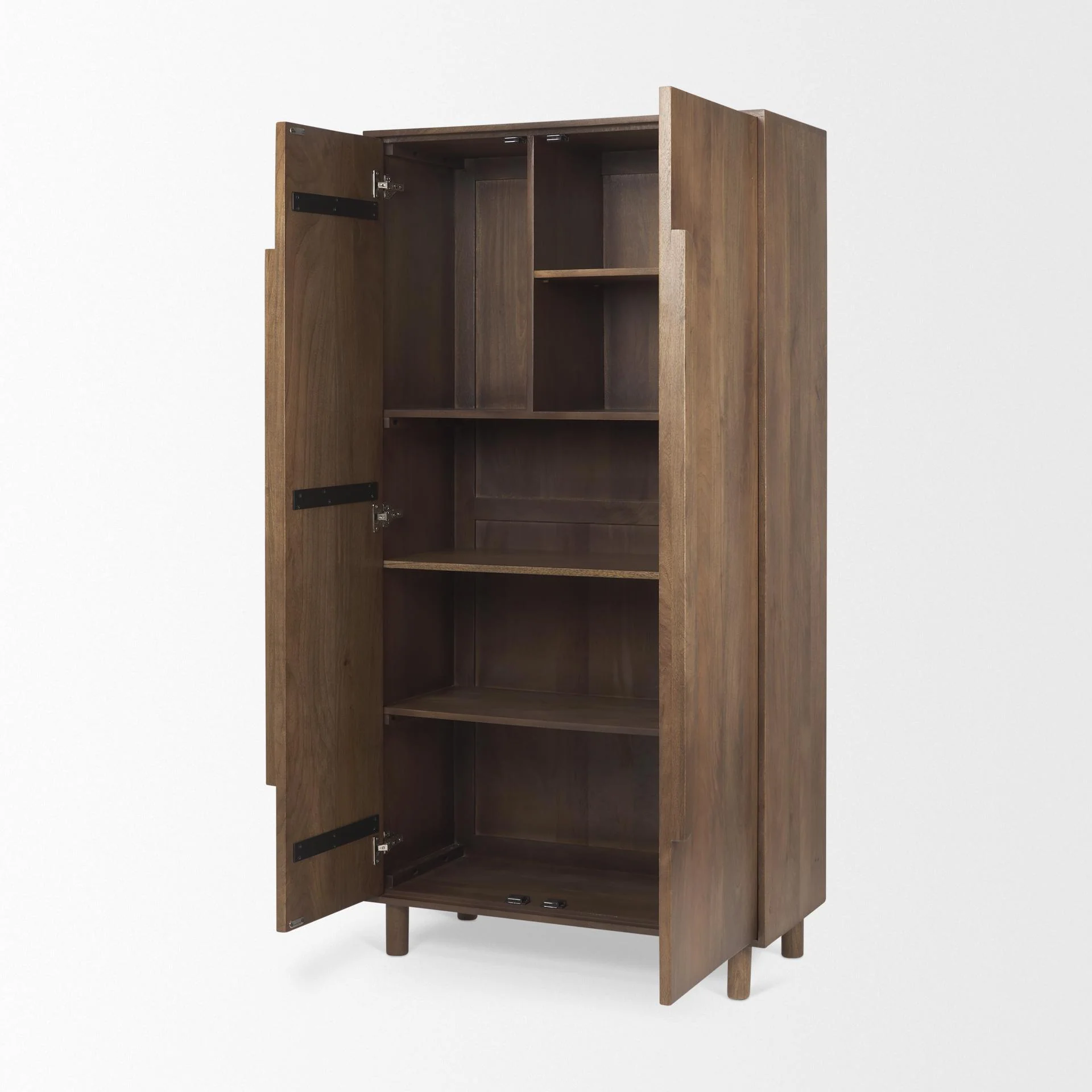 Mercana Astrid 36.0L X 17.0W X 70.0H Medium Brown Solid Wood Armoire - Image 8