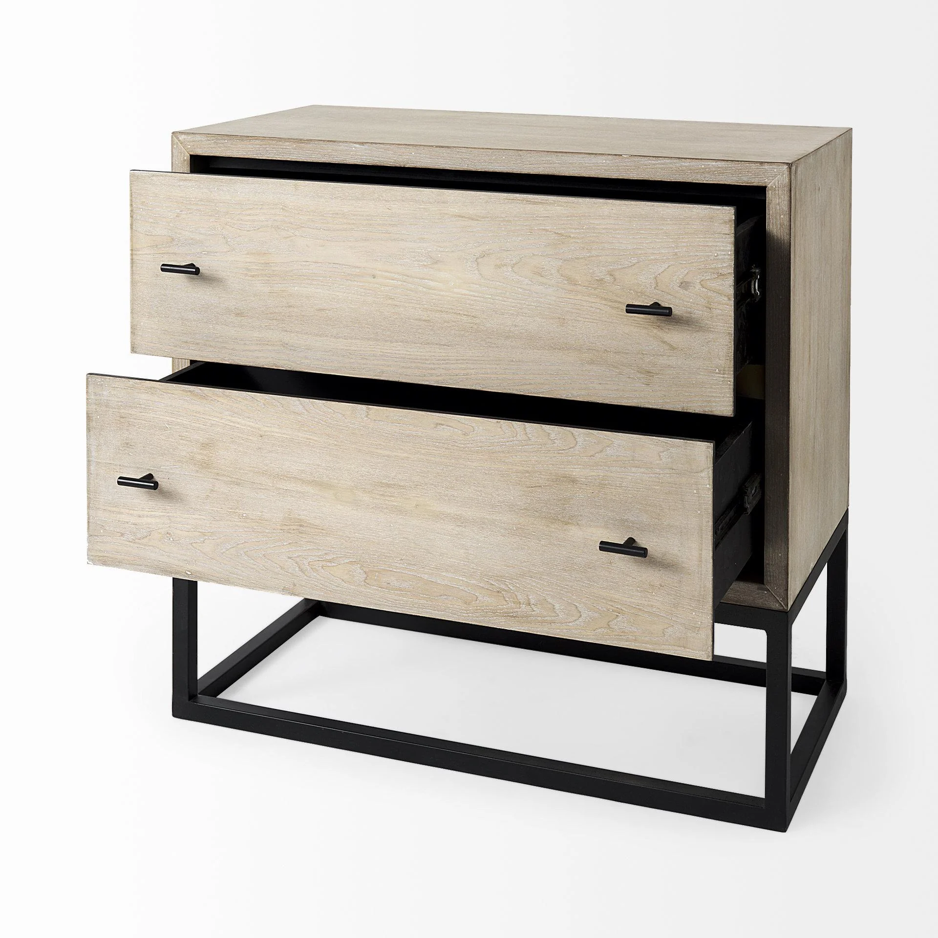 Mercana Ciara 32L X 16W Beige Fir Veneer 2 Drawer Accent Cabinet - Image 11