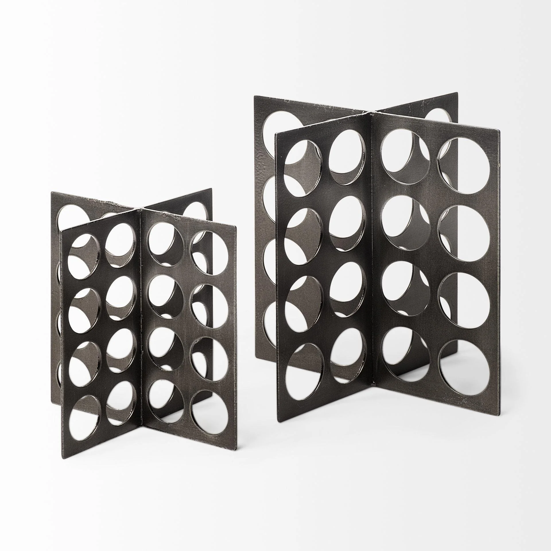 Mercana Fletcher (Small) 4L X 4W Gray Metal Abstract Decorative Object - Image 7