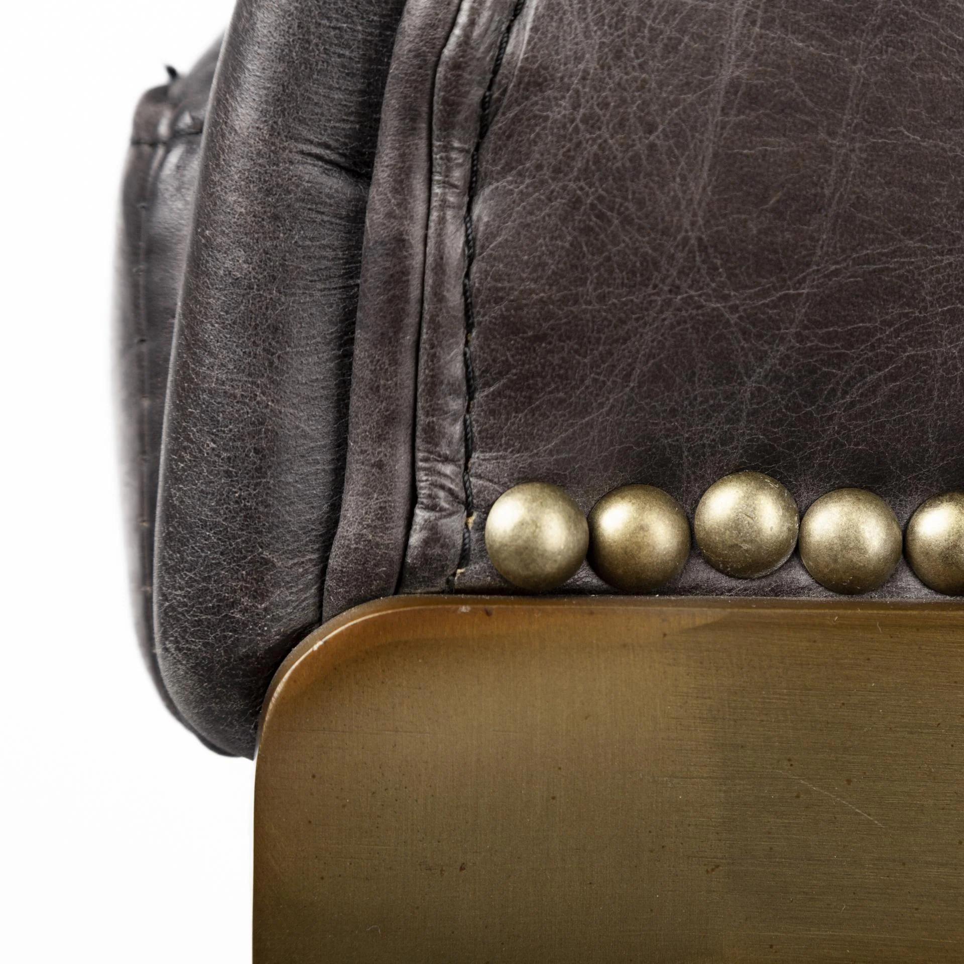 Mercana Hollyfield Ii Black Leather Seat Gold Metal Base Counter Stool - Image 9