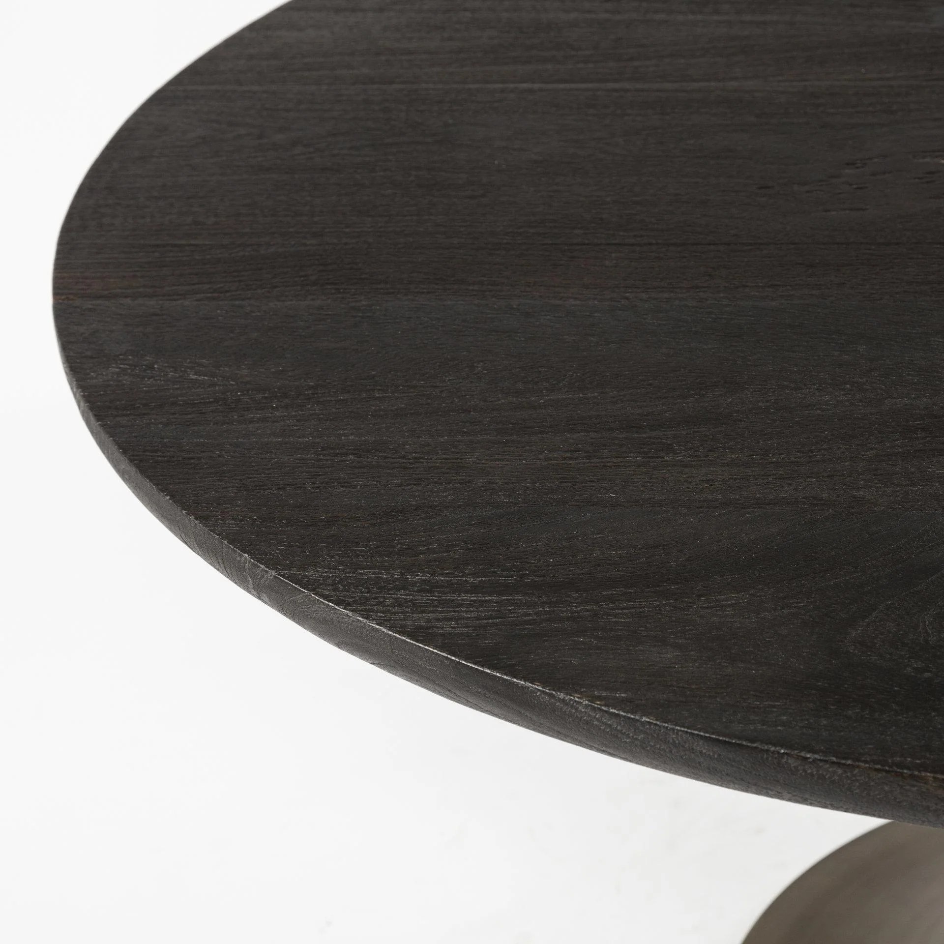 Mercana Mcleod Ii 54 L X 54 W X 28.75 H Round Brown Solid Wood Top Gold Metal Base Dining Table - Image 7