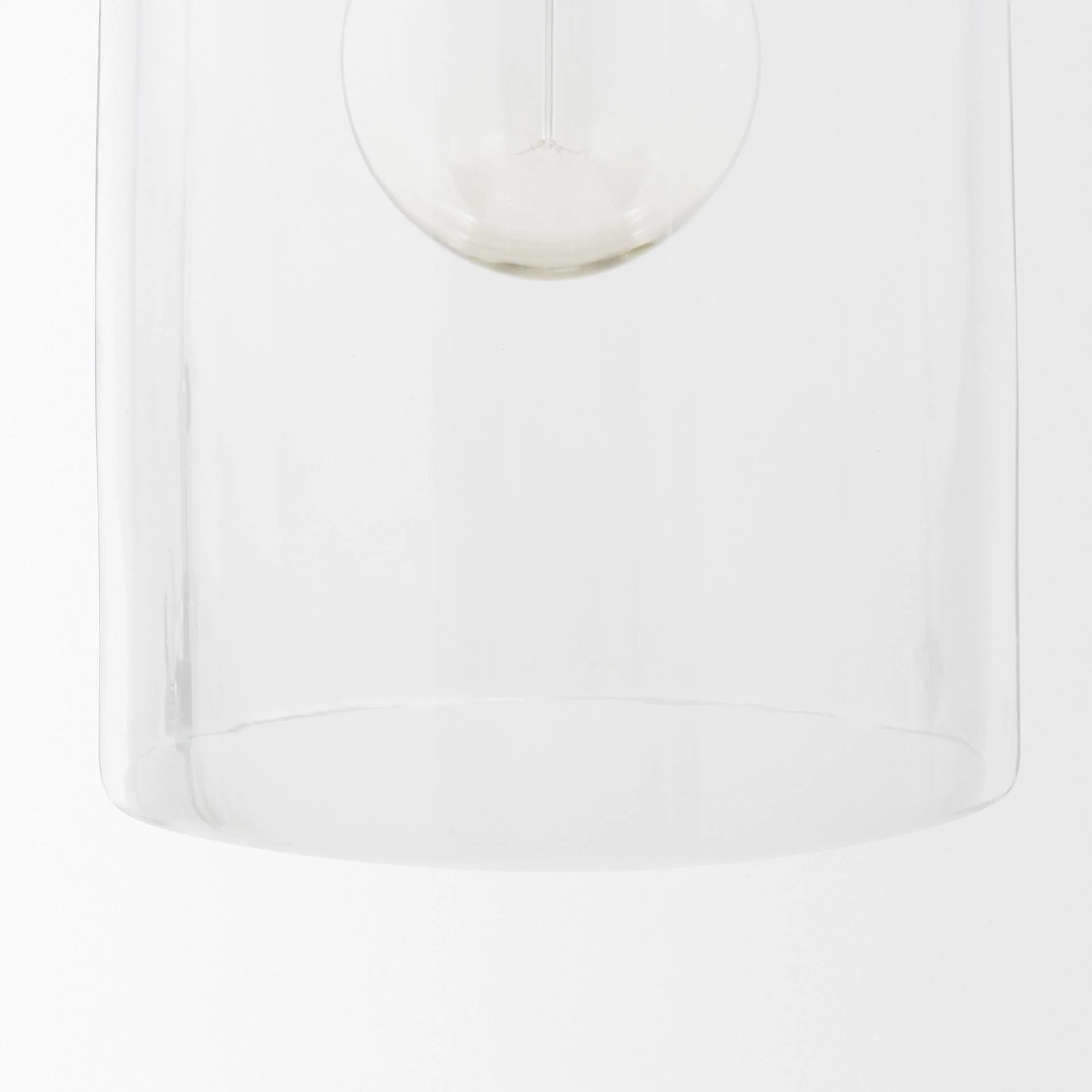 Mercana Sadah Tall Clear Blown Glass W/ Gold Metal Pendant Light - Image 2