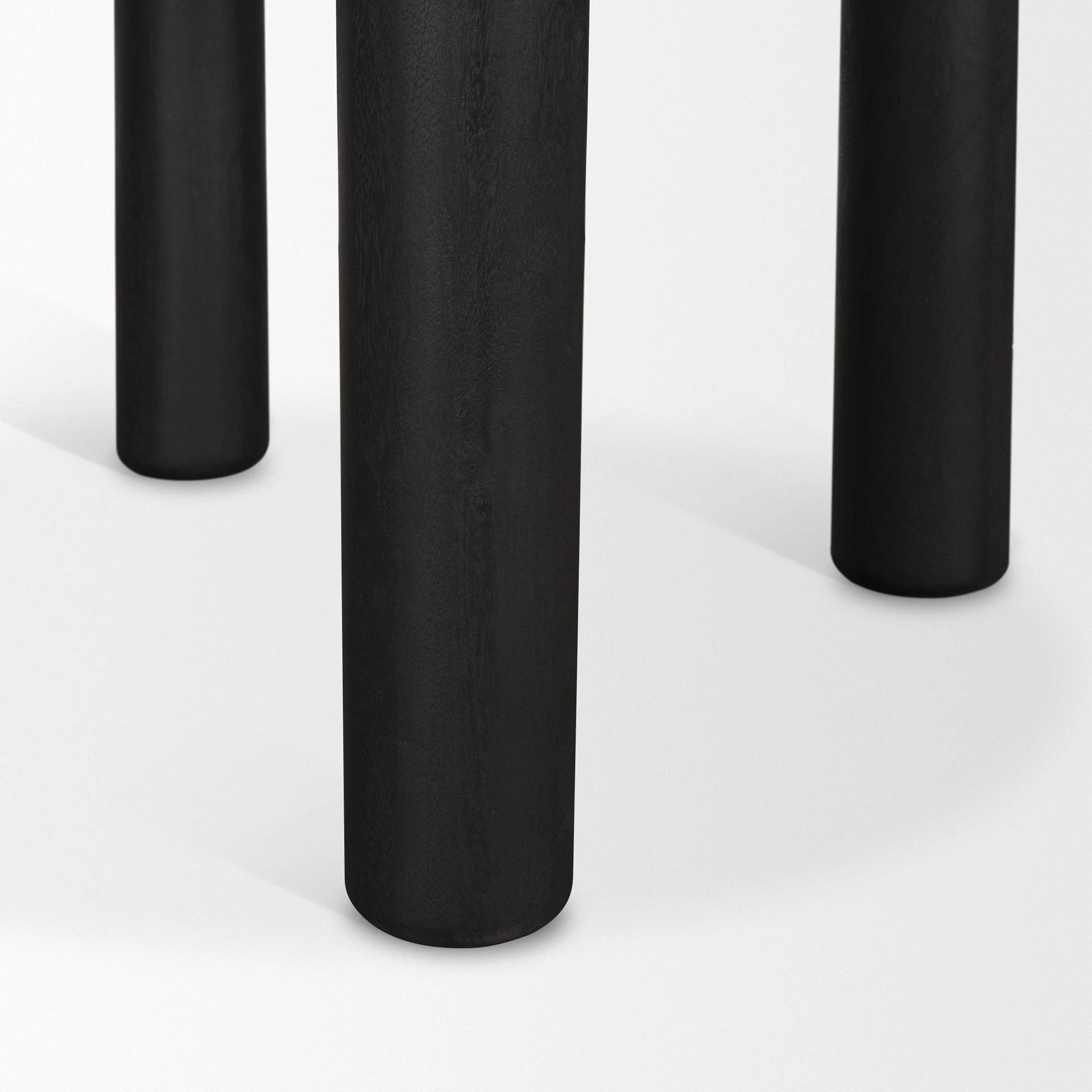 Mercana Soma Textured Black Mango Wood Round Dining Table - Image 10