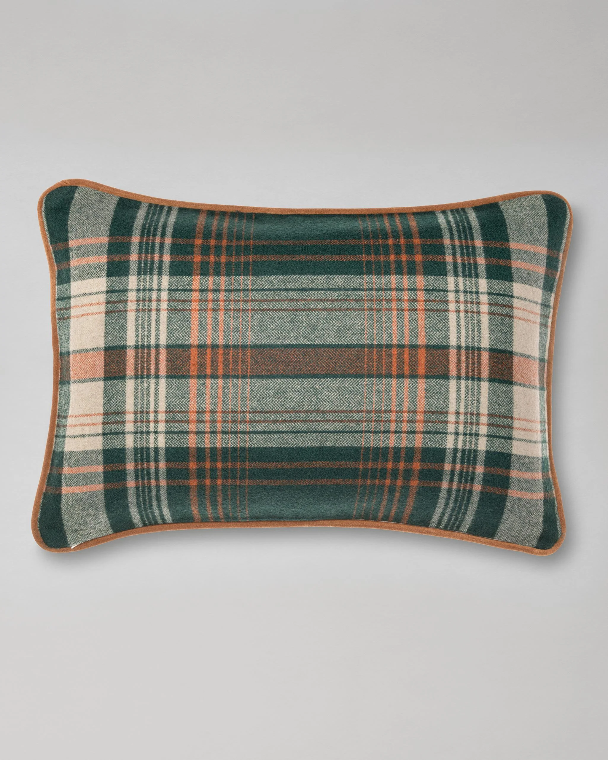 Mindthegap Monterey Plaid Green Green, Taupe, Yellow Pillow - Image 2