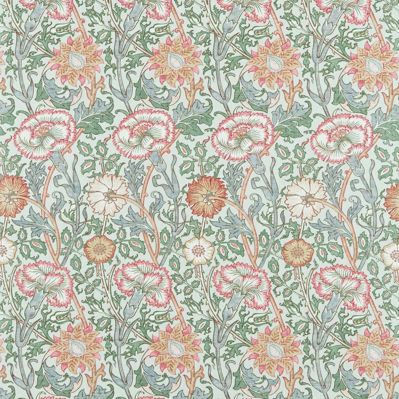 Morris & Co Pink & Rose Eggshell/Rose Fabric