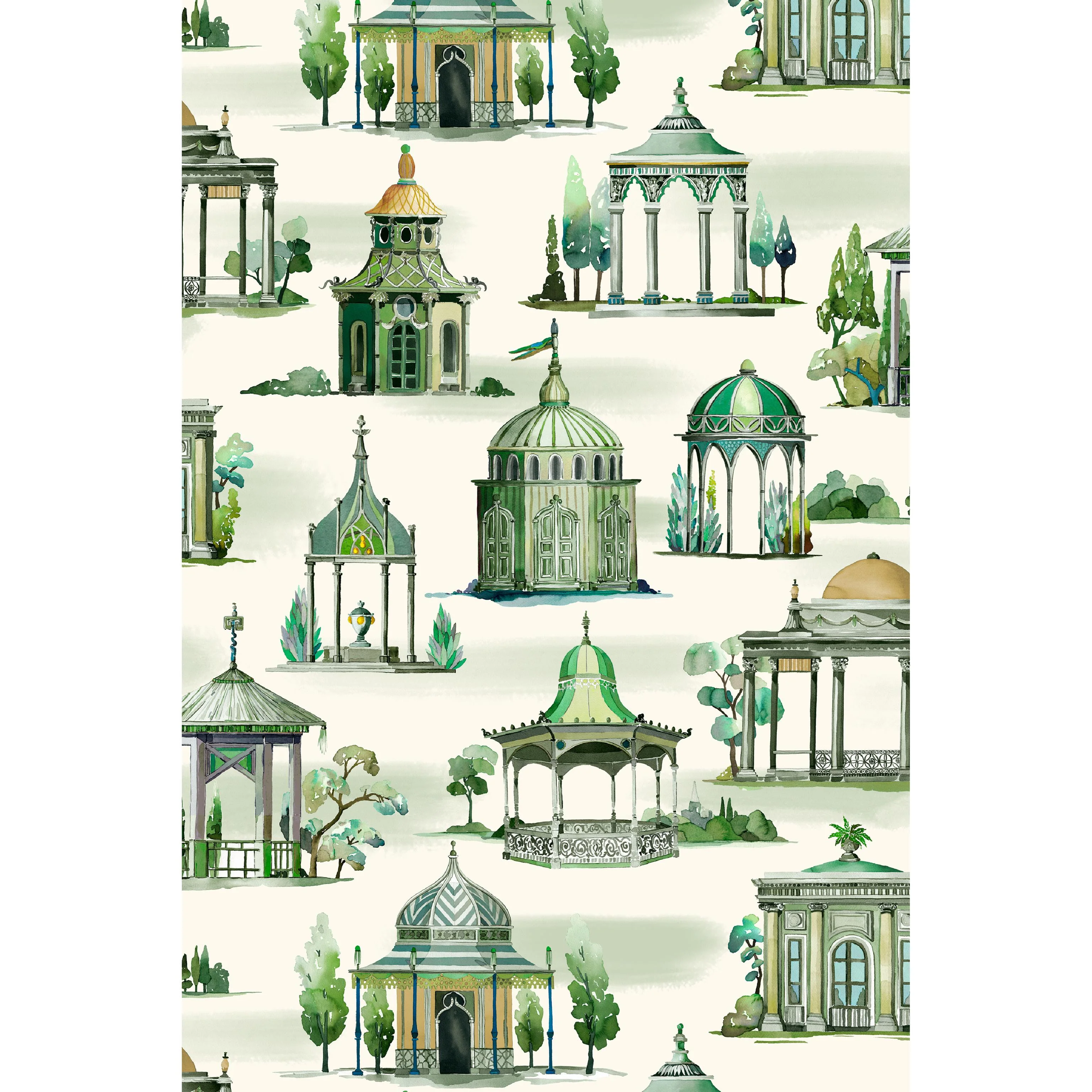 Mulberry Follies Emerald Wallpaper - Image 3