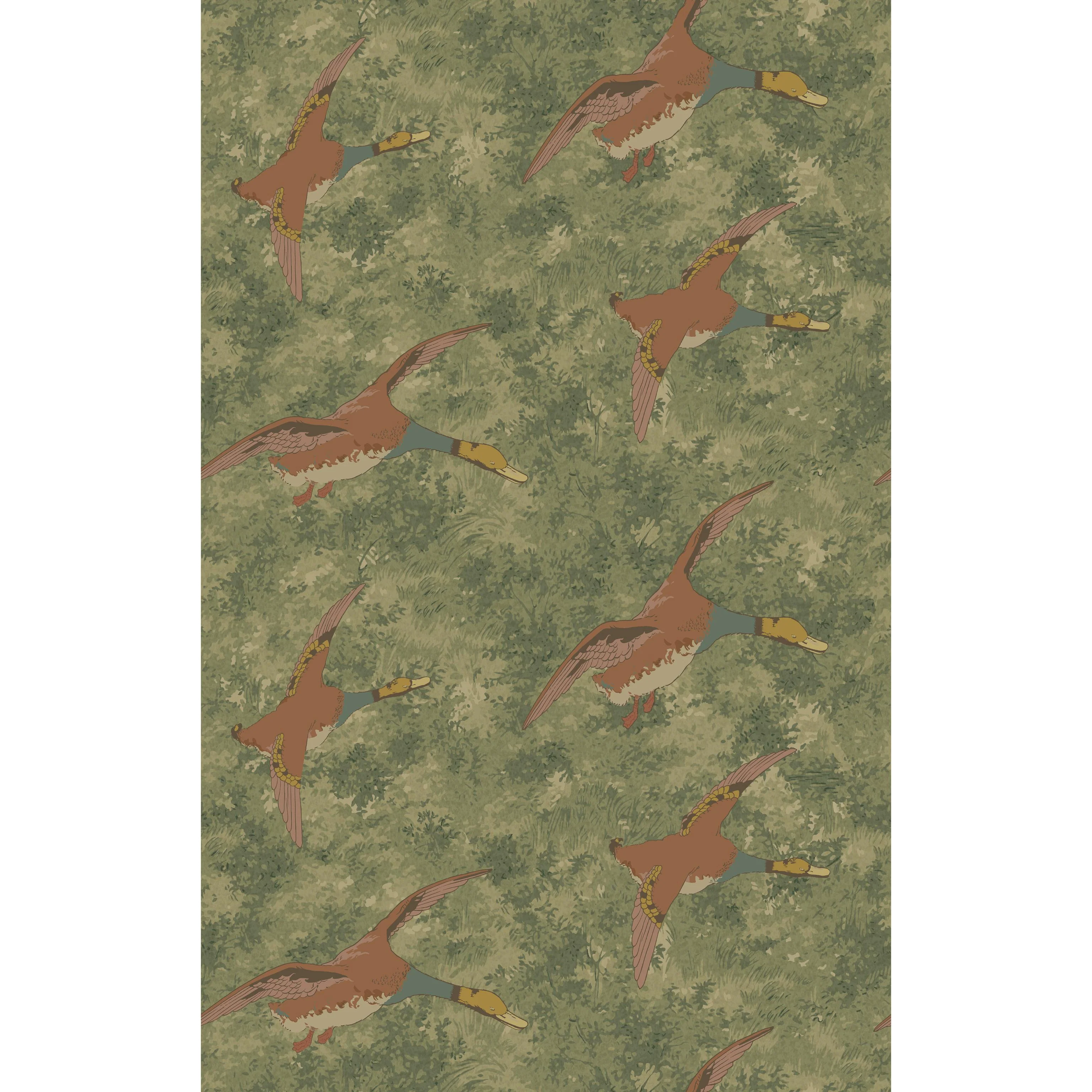 Mulberry Forest Ducks Lovat Wallpaper