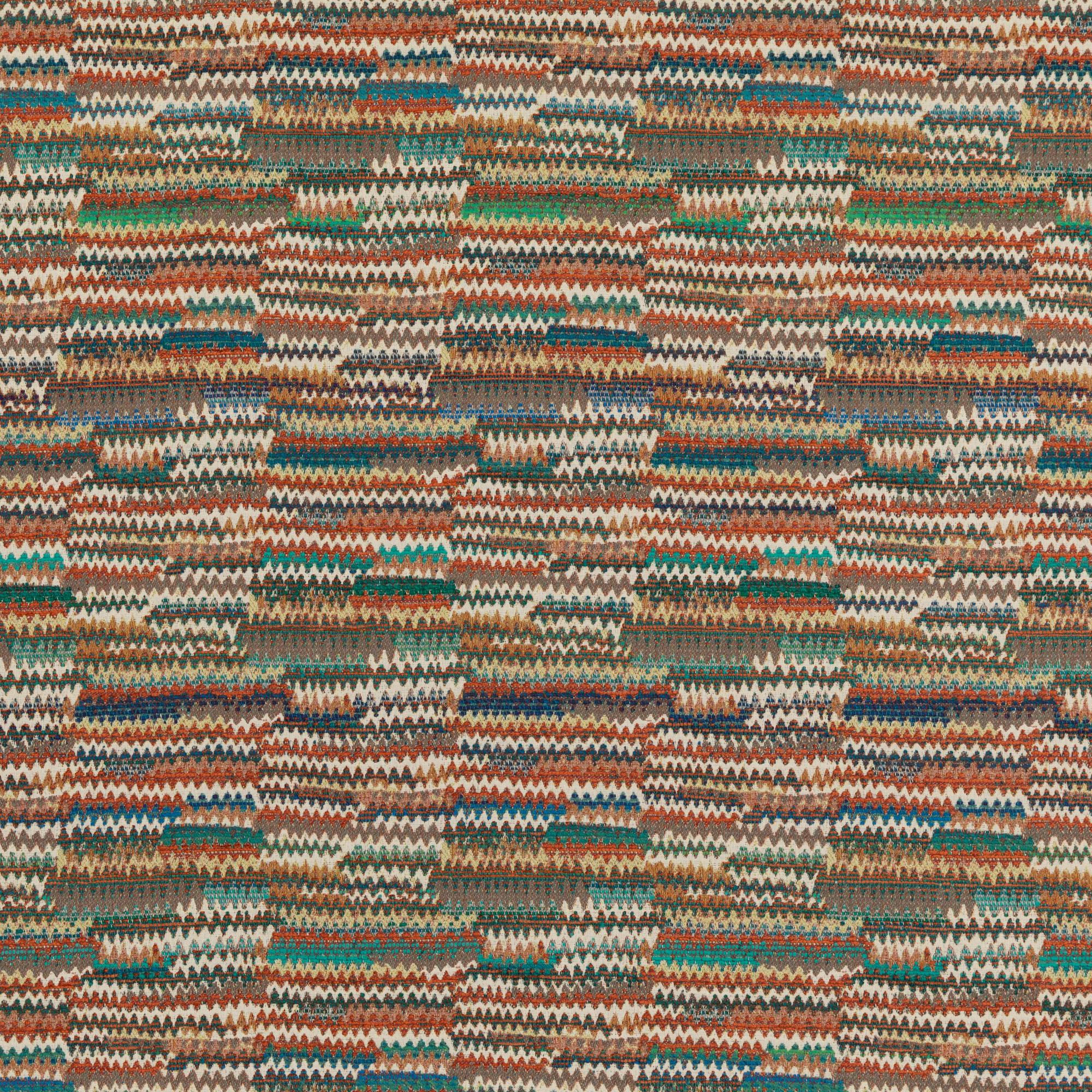 Mulberry Landscape Teal/Spice Fabric - Image 2