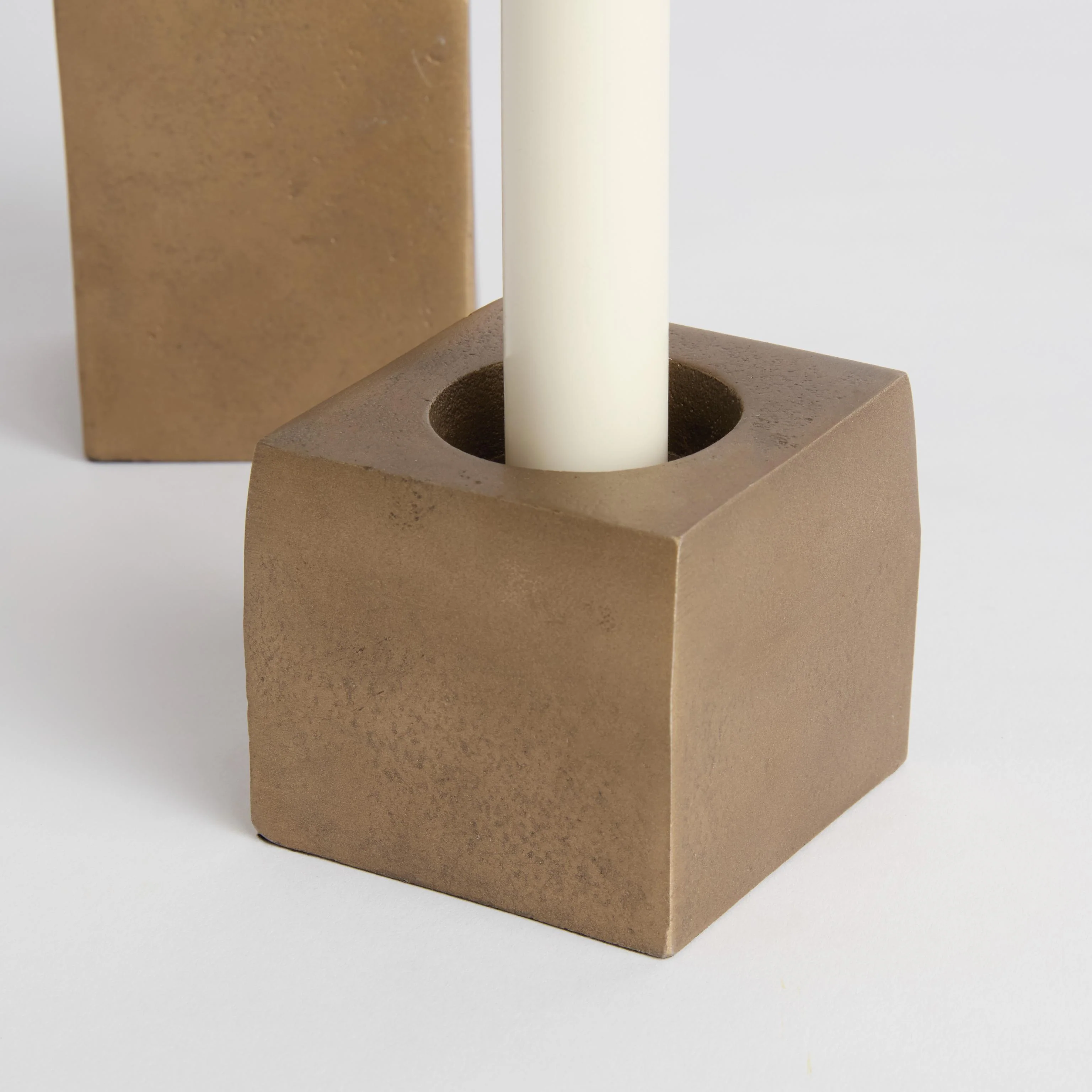 Napa Antique Brass Trace Candleholders, Set Of 2 - Image 3