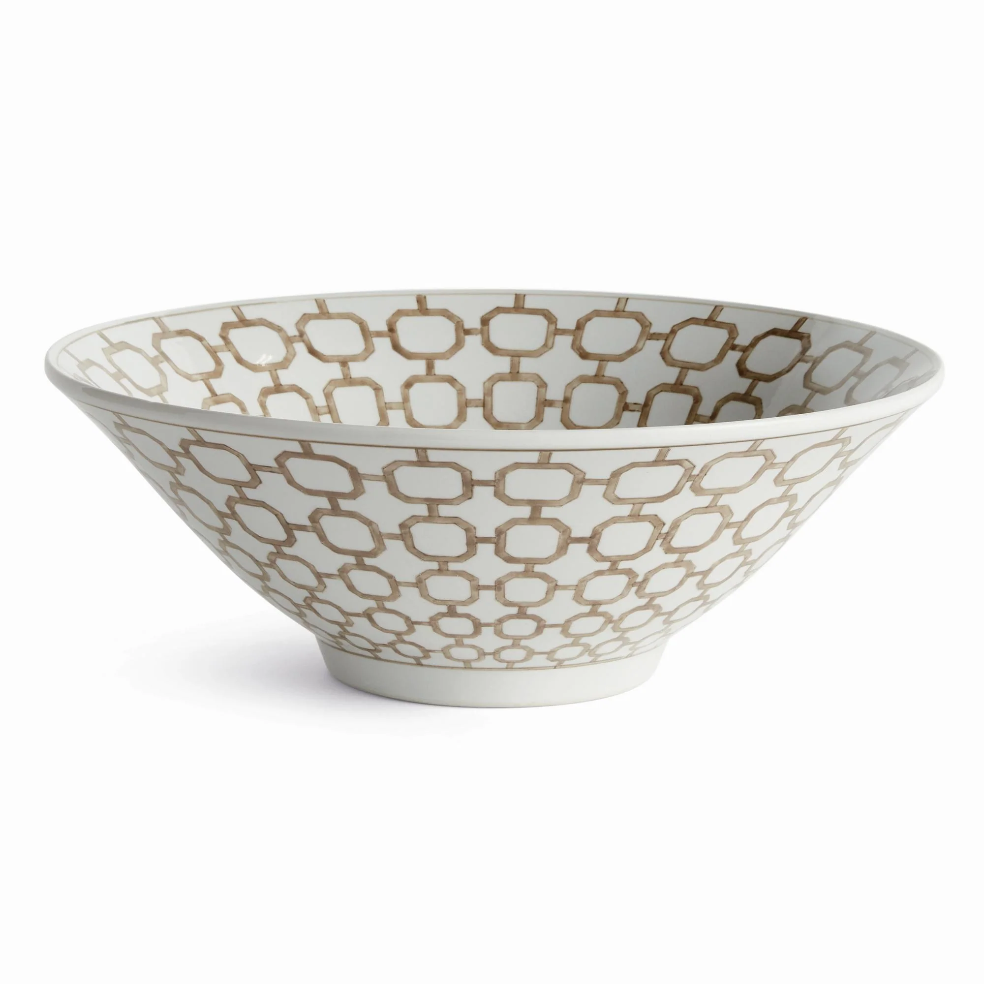 Napa Brown And White Province Link Decorative Bowl