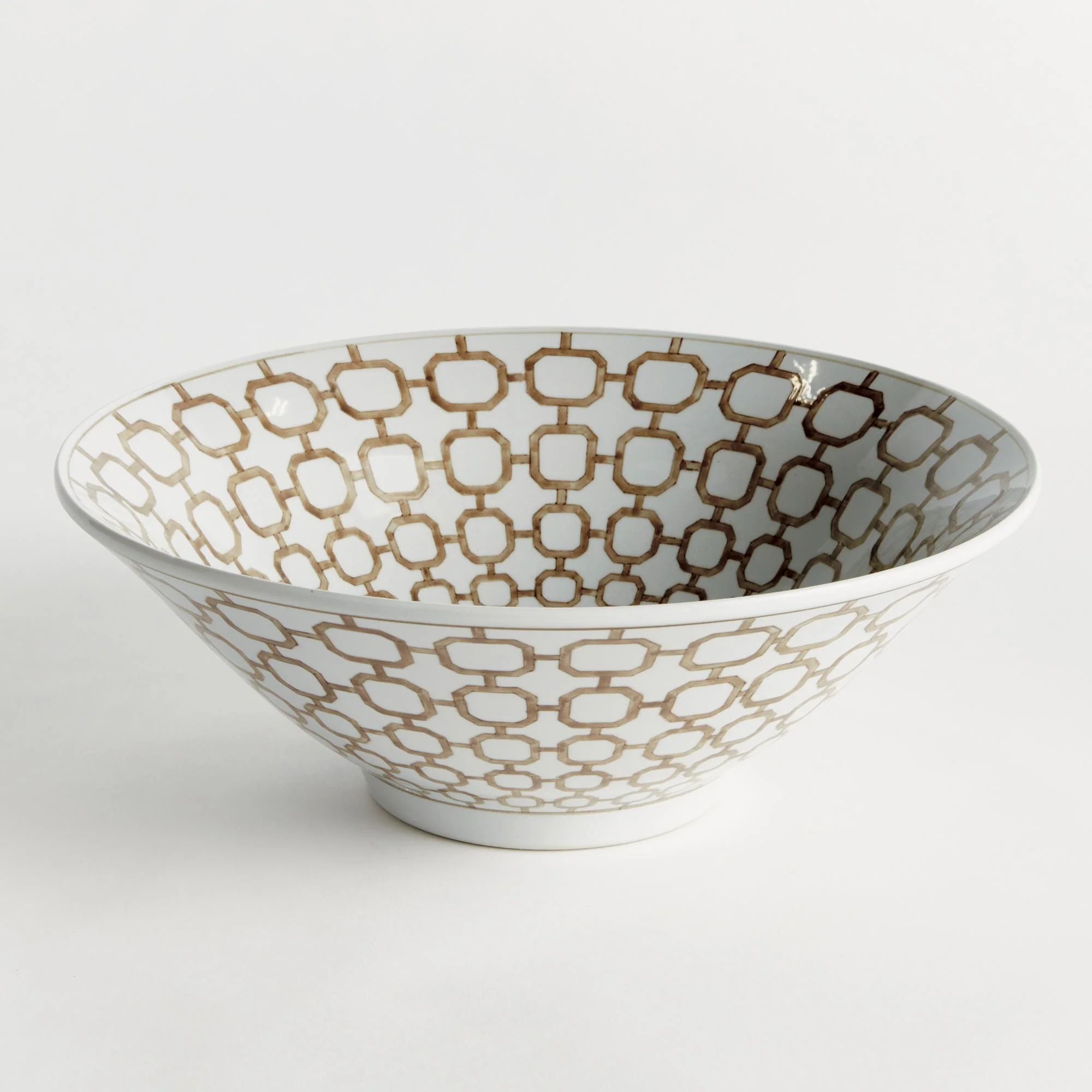 Napa Brown And White Province Link Decorative Bowl - Image 2