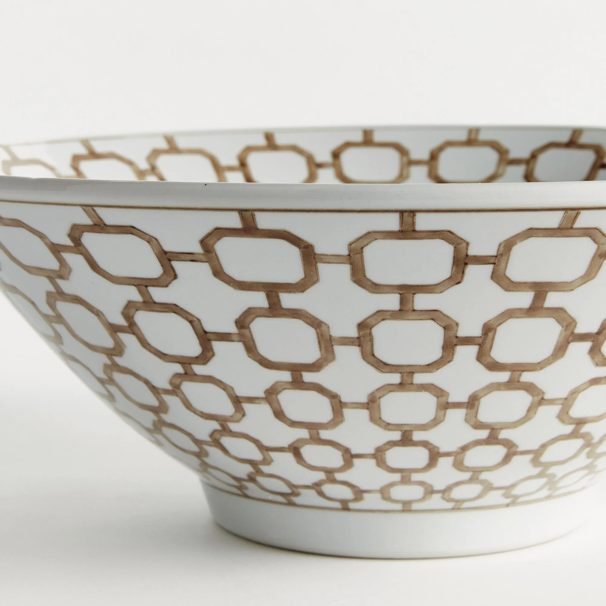 Napa Brown And White Province Link Decorative Bowl - Image 5