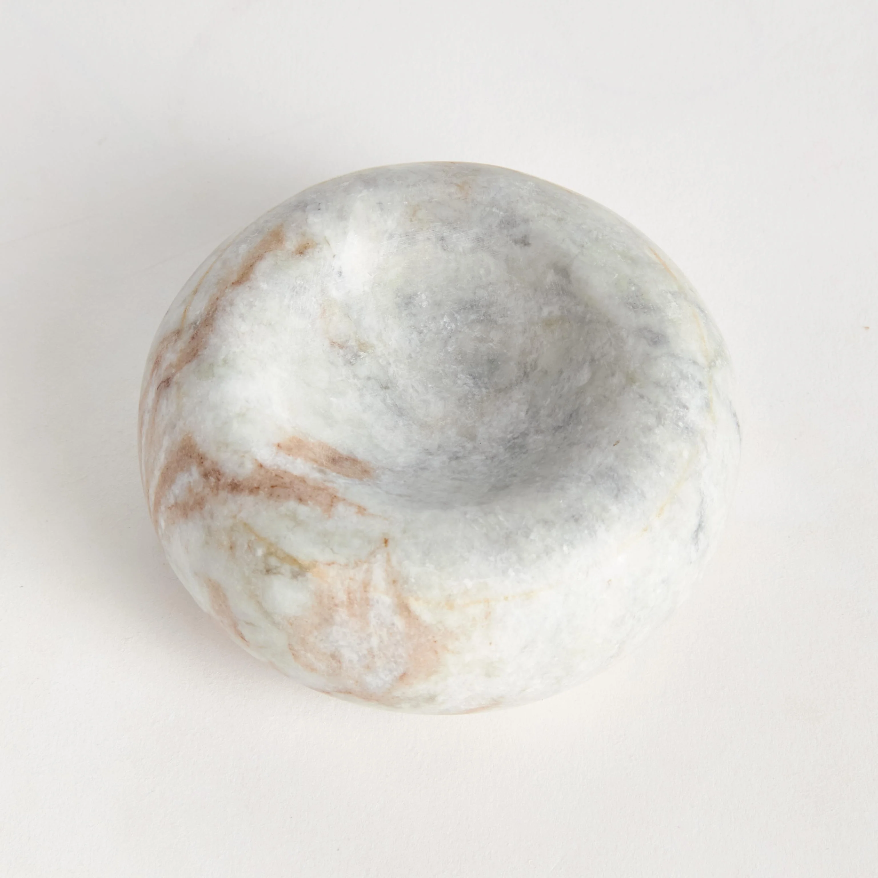 Napa Brown/White Marble Josephine Marble Trinket Bowl - Image 2