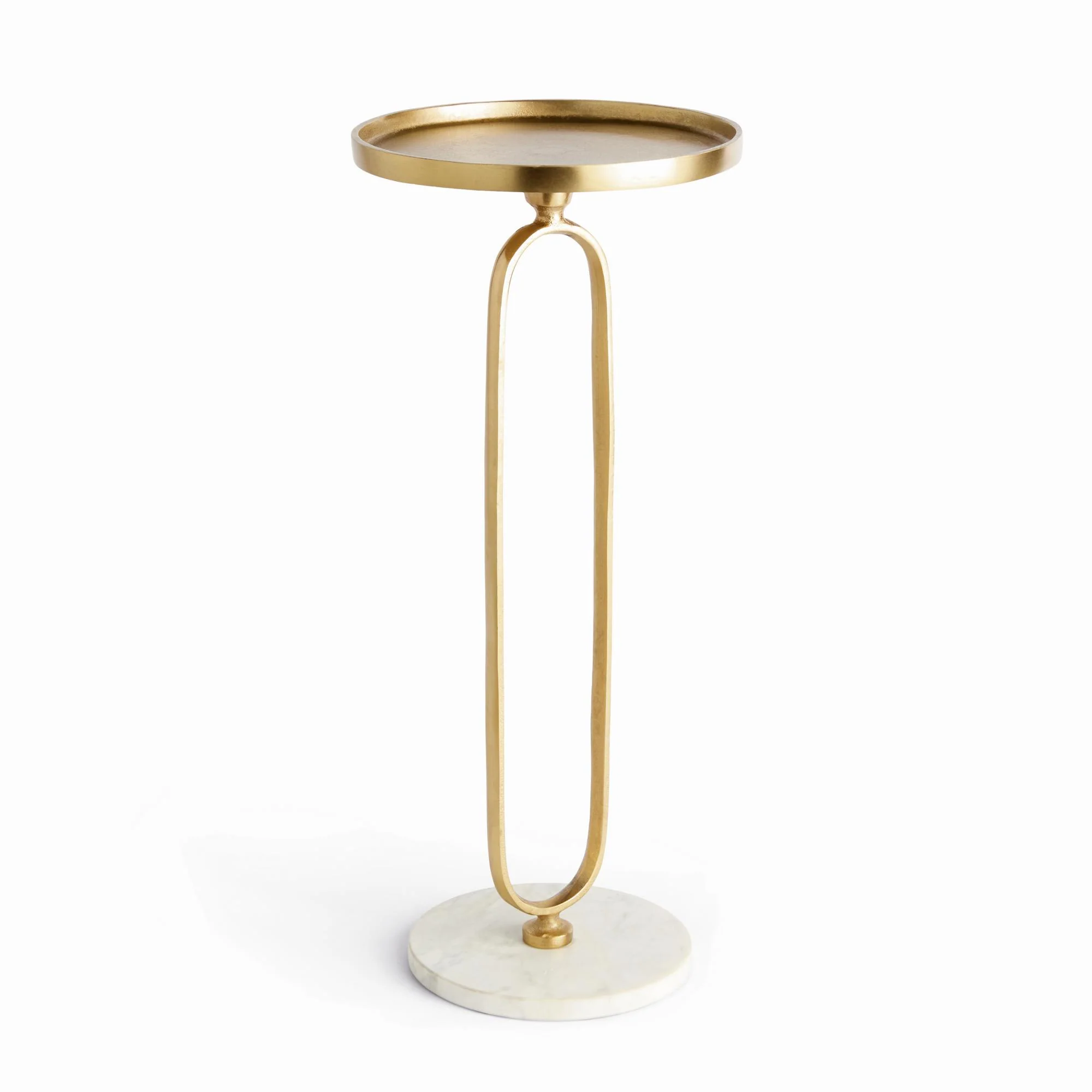 Napa Gold/White Marble Indra Side Table