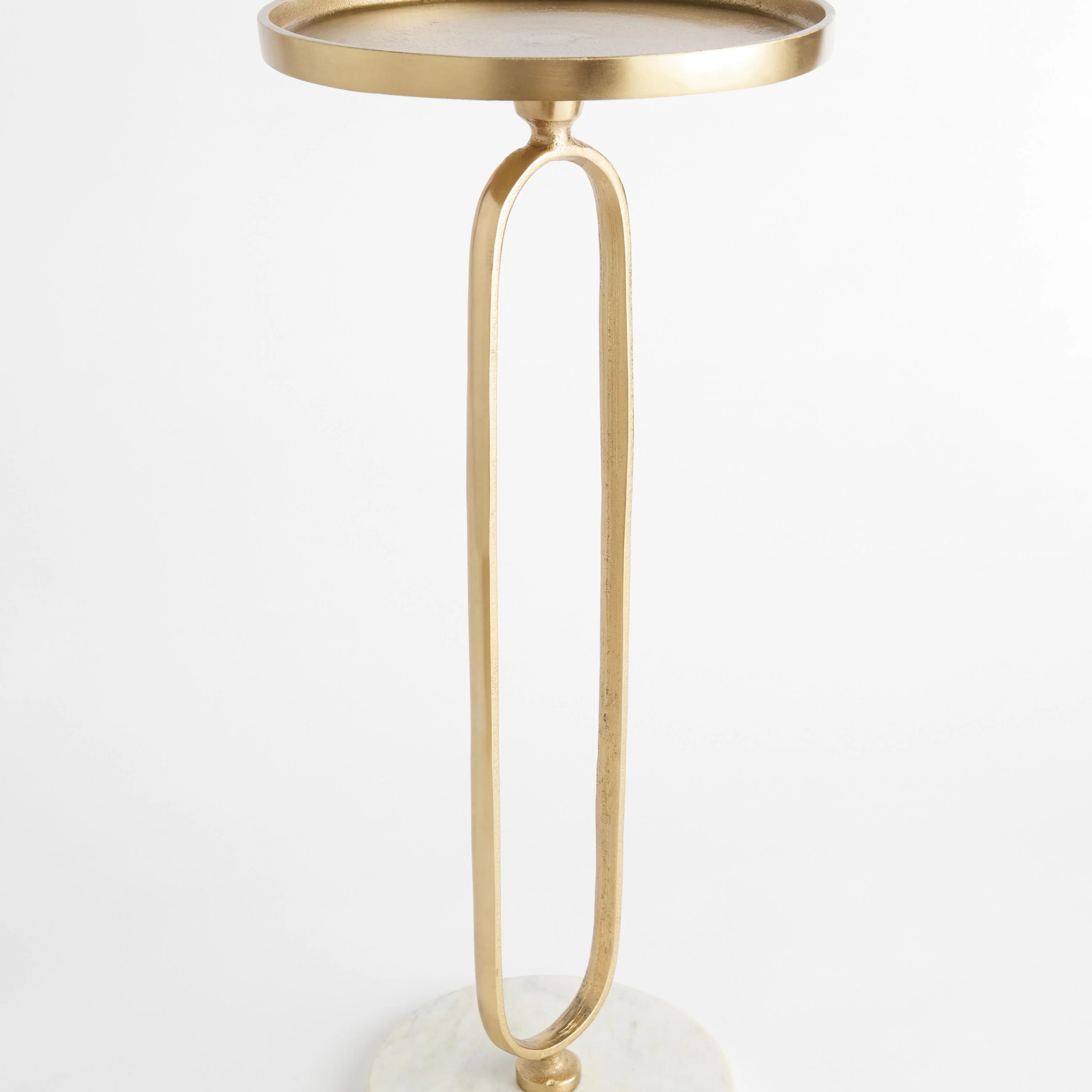 Napa Gold/White Marble Indra Side Table - Image 3