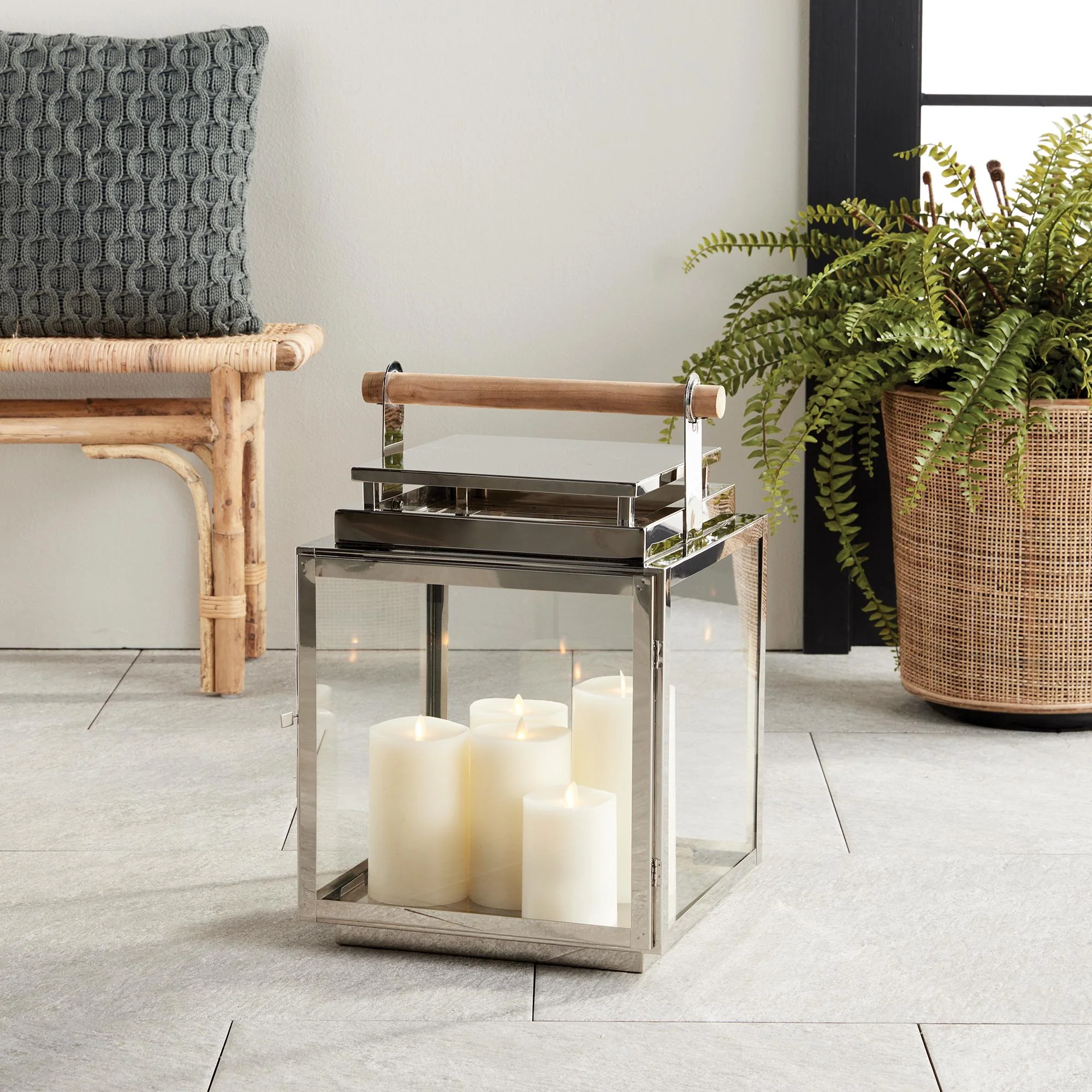 Napa Nickel Adwin Outdoor Lantern Large - Image 2