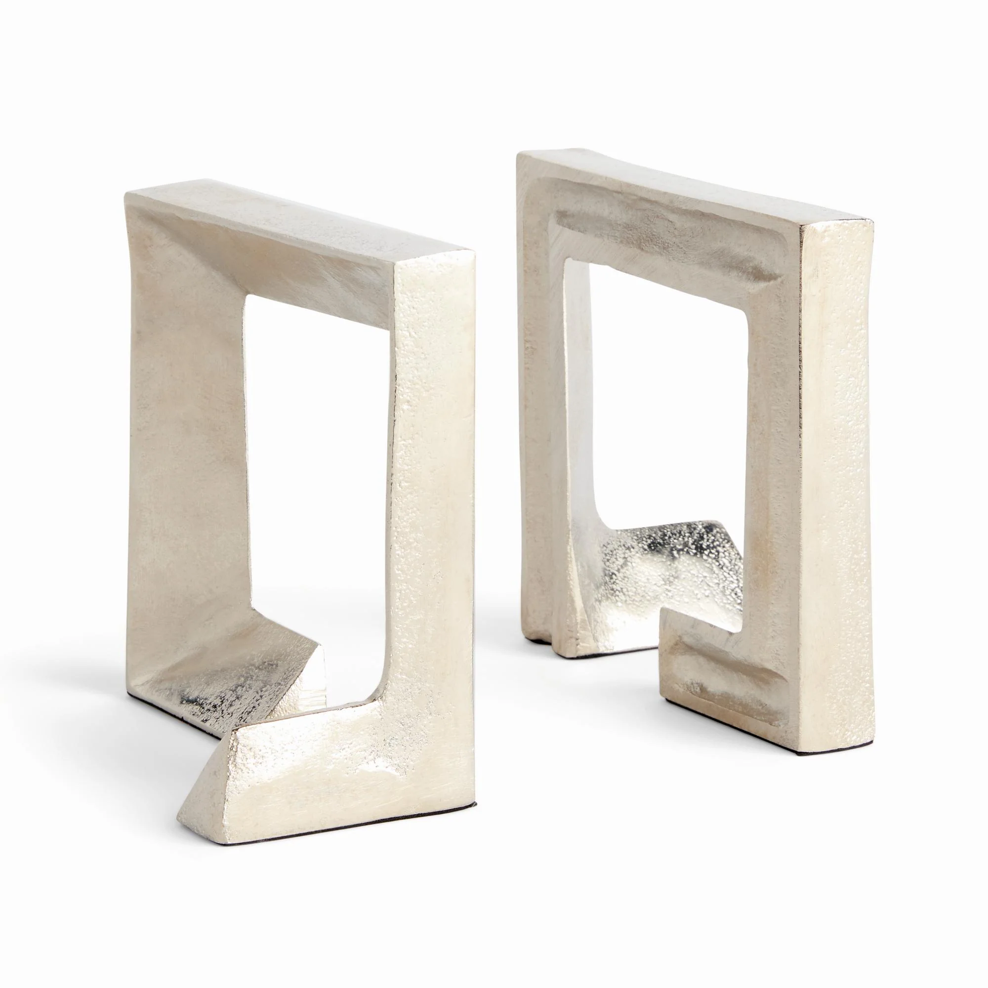 Napa Silver Merritt Bookends, Set Of 2