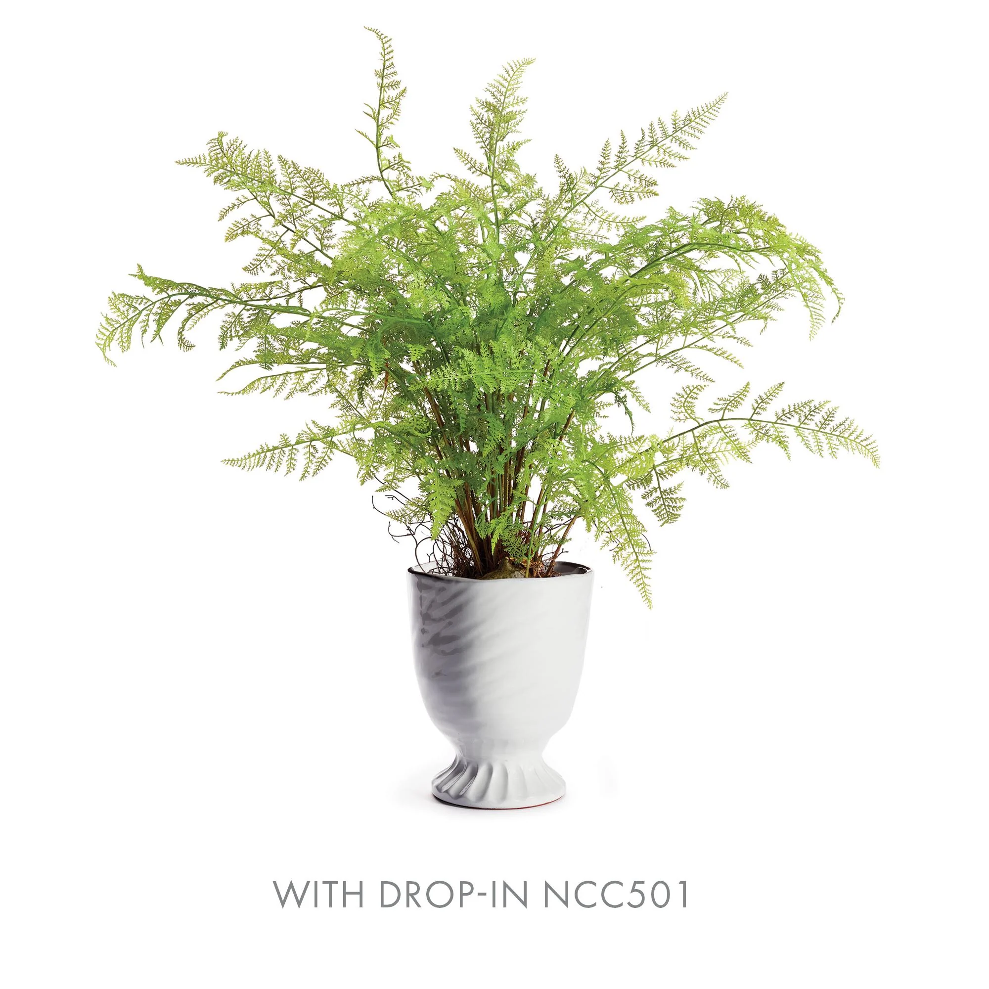 Napa White Column Footed Urn 11" - Image 2