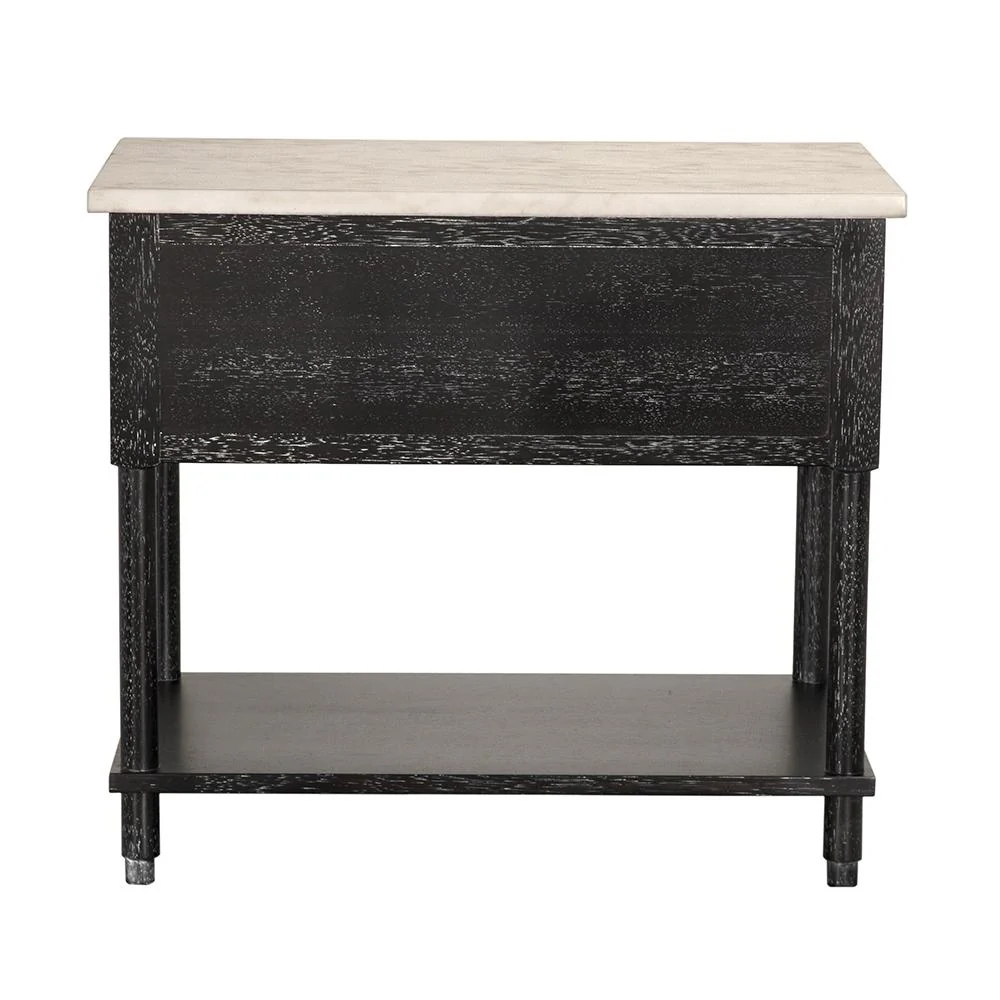 Noir Artemio Side Table With Marble Top - Image 12