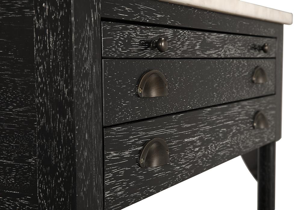 Noir Artemio Side Table With Marble Top - Image 5