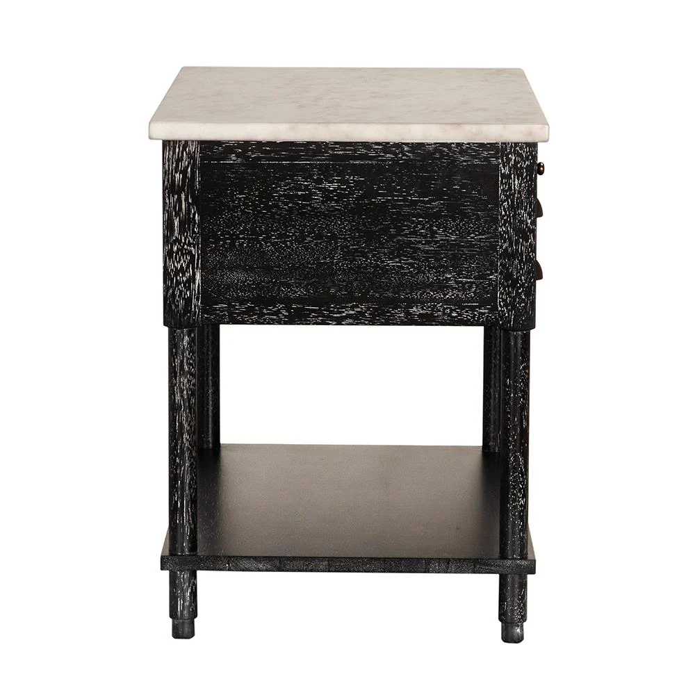 Noir Artemio Side Table With Marble Top - Image 6